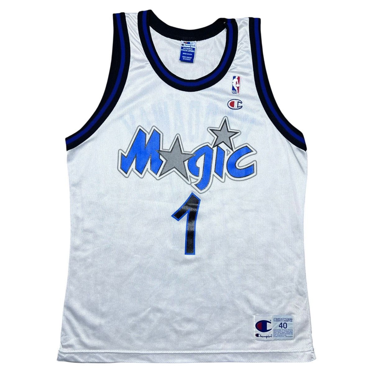 Champion 90s NBA Orlando Magic Penny Hardaway Champion White Jersey Size US L / EU 52-54 / 3 - 1 Thumbnail