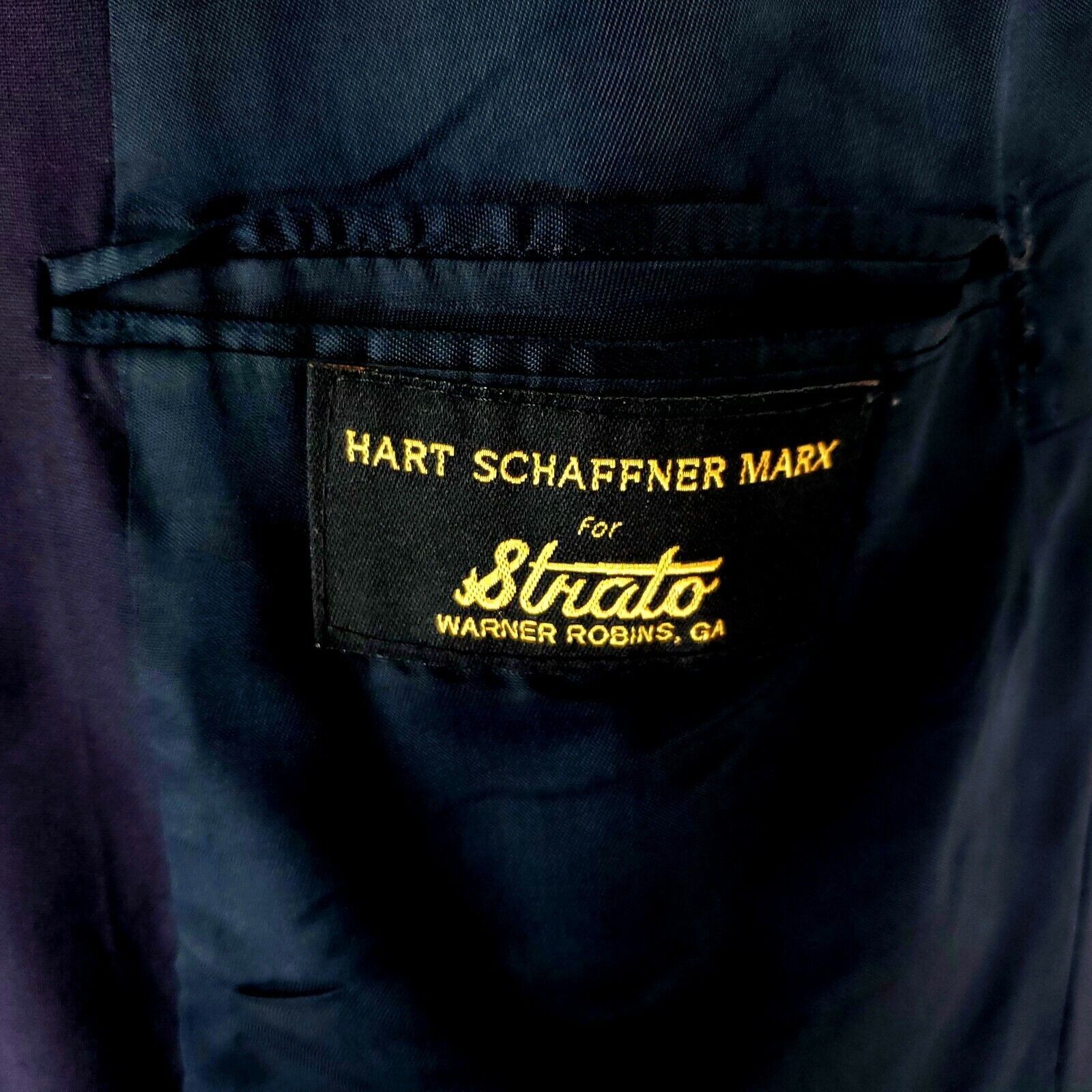 Hart Schaffner Marx Hart Schaffner Marx Wool 2 Gold Button Blazer 42R Blue Size 42R - 7 Thumbnail