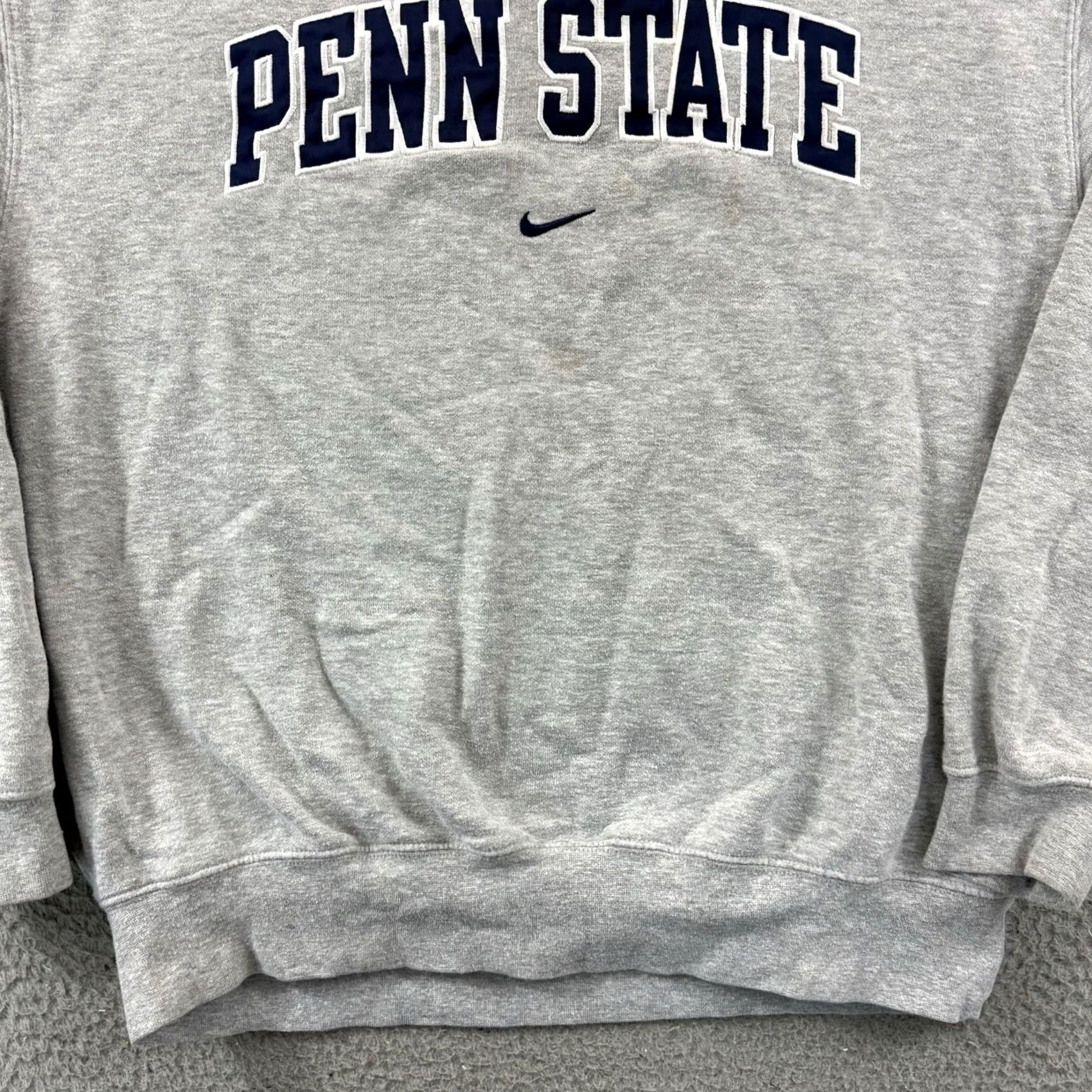 Nike VINTAGE Nike Penn State Sweatshirt Mens Medium Gray Center Swoosh College Sport Y2K Size US M / EU 48-50 / 2 - 2 Thumbnail