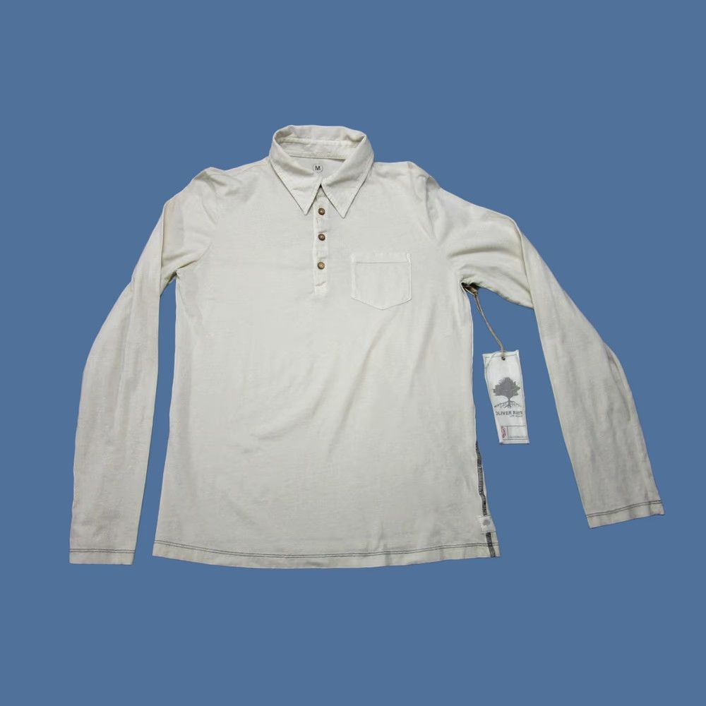 Vintage OLIVER RAYN Shirt Mens M Beige Long Sleeve Cotton Made In USA Polo Size US M / EU 48-50 / 2 - 1 Thumbnail