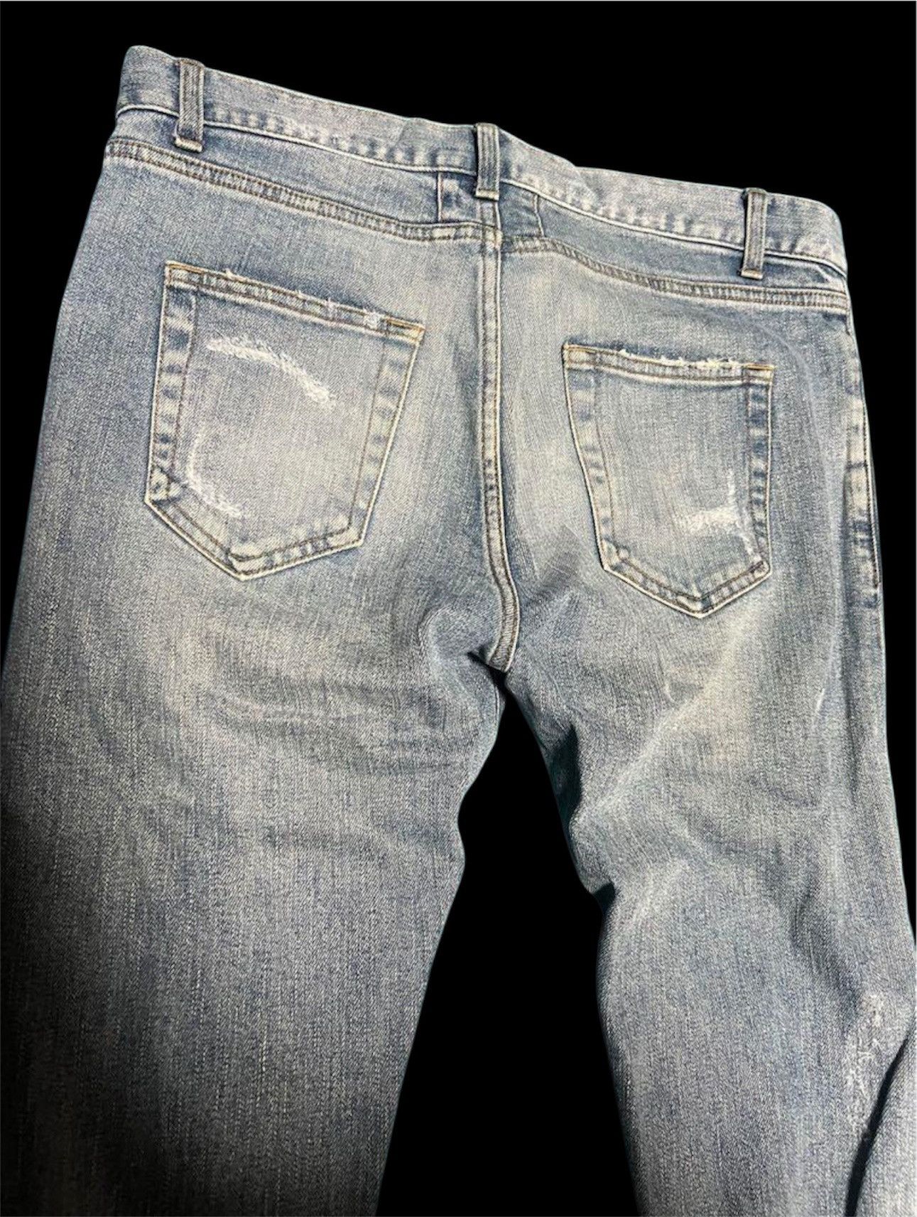 Saint Laurent Paris SAINT LAURENT PARIS 16AW Destroyed Denim Pants Size US 31 - 5 Thumbnail