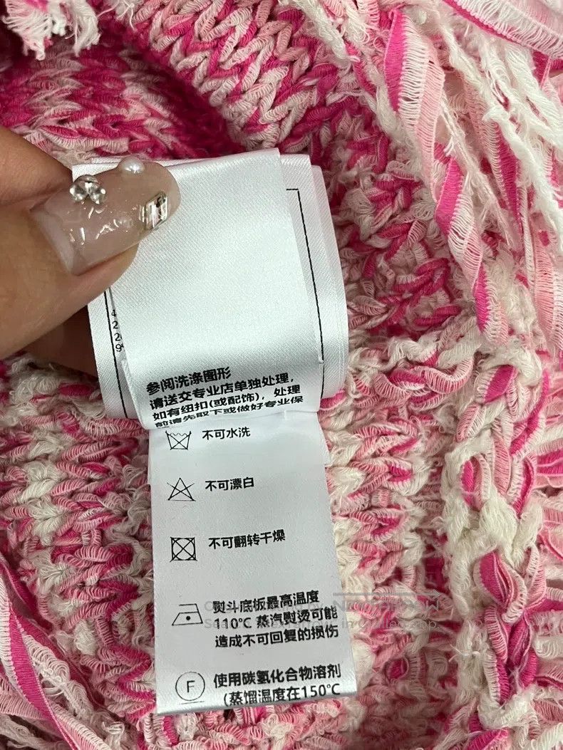 Chanel Chanel 24P pink tweed tassel long sleeves Size XXS / US 00 / IT 34 - 7 Thumbnail
