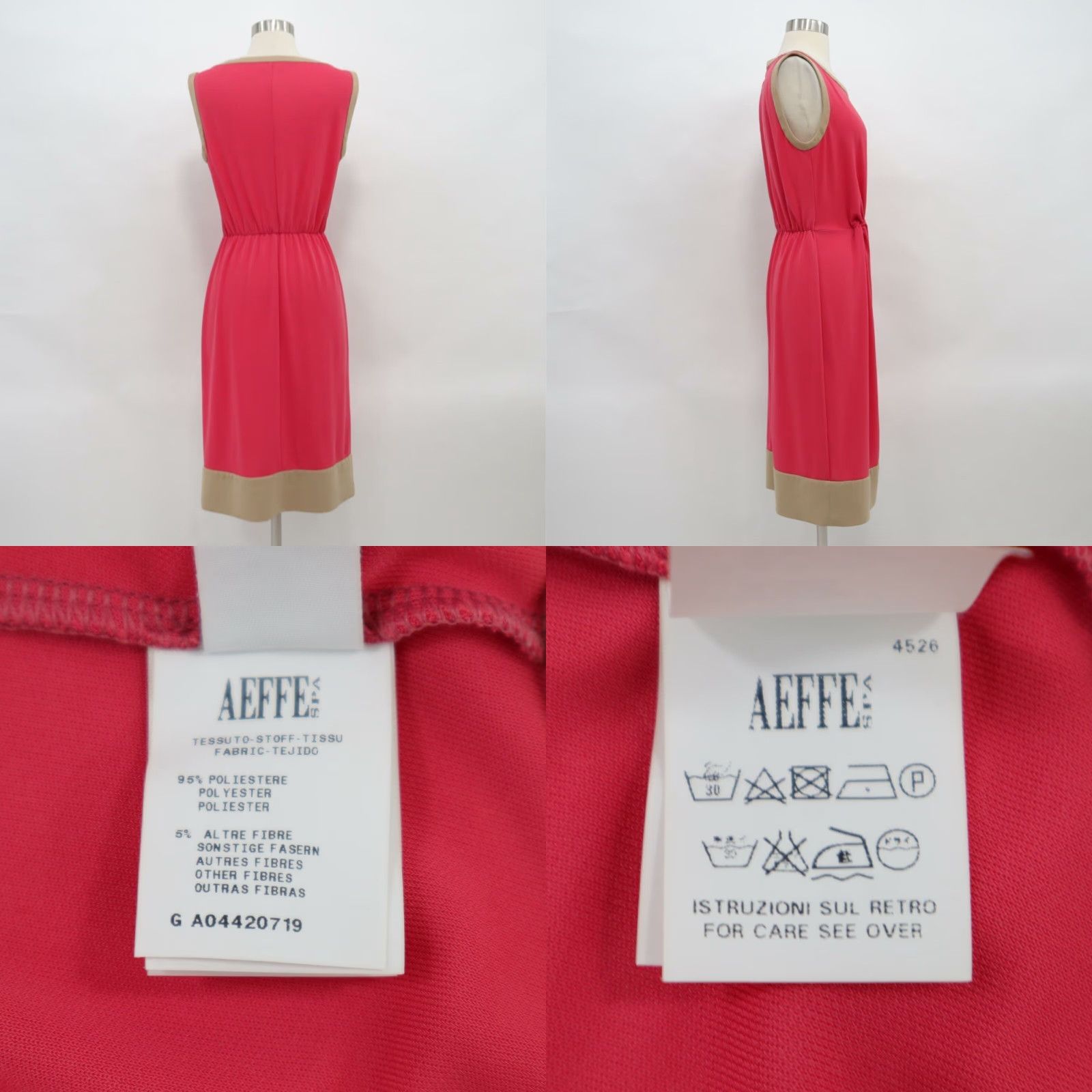 Philosophy Di Alberta Ferretti Dress Women US6 Knot Front Coral Red Stretch I42