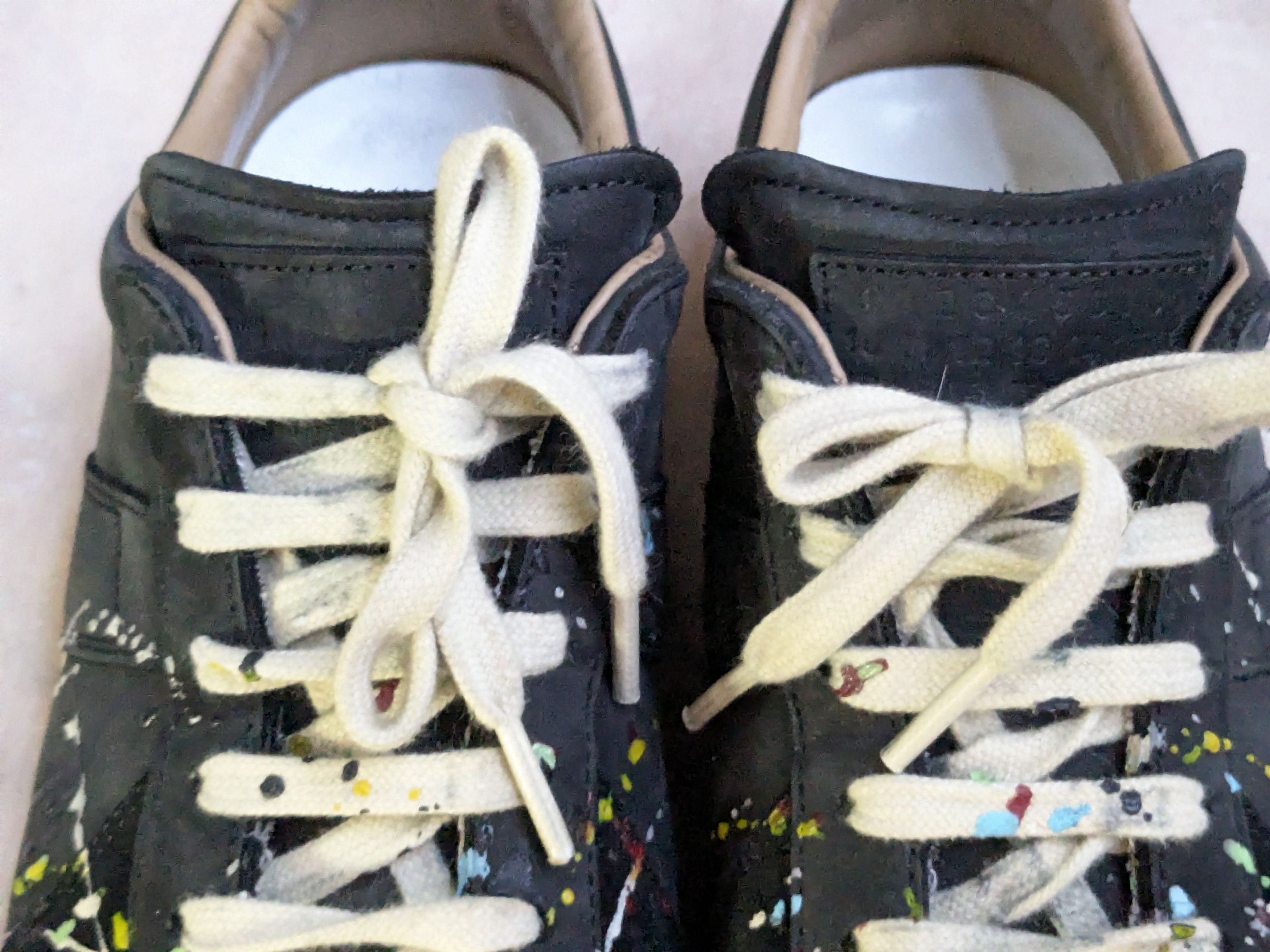 Maison Margiela Maison Margiela Replica GAT Black Paint Splatter 8 41 Low Size US 8 / EU 41 - 2 Thumbnail