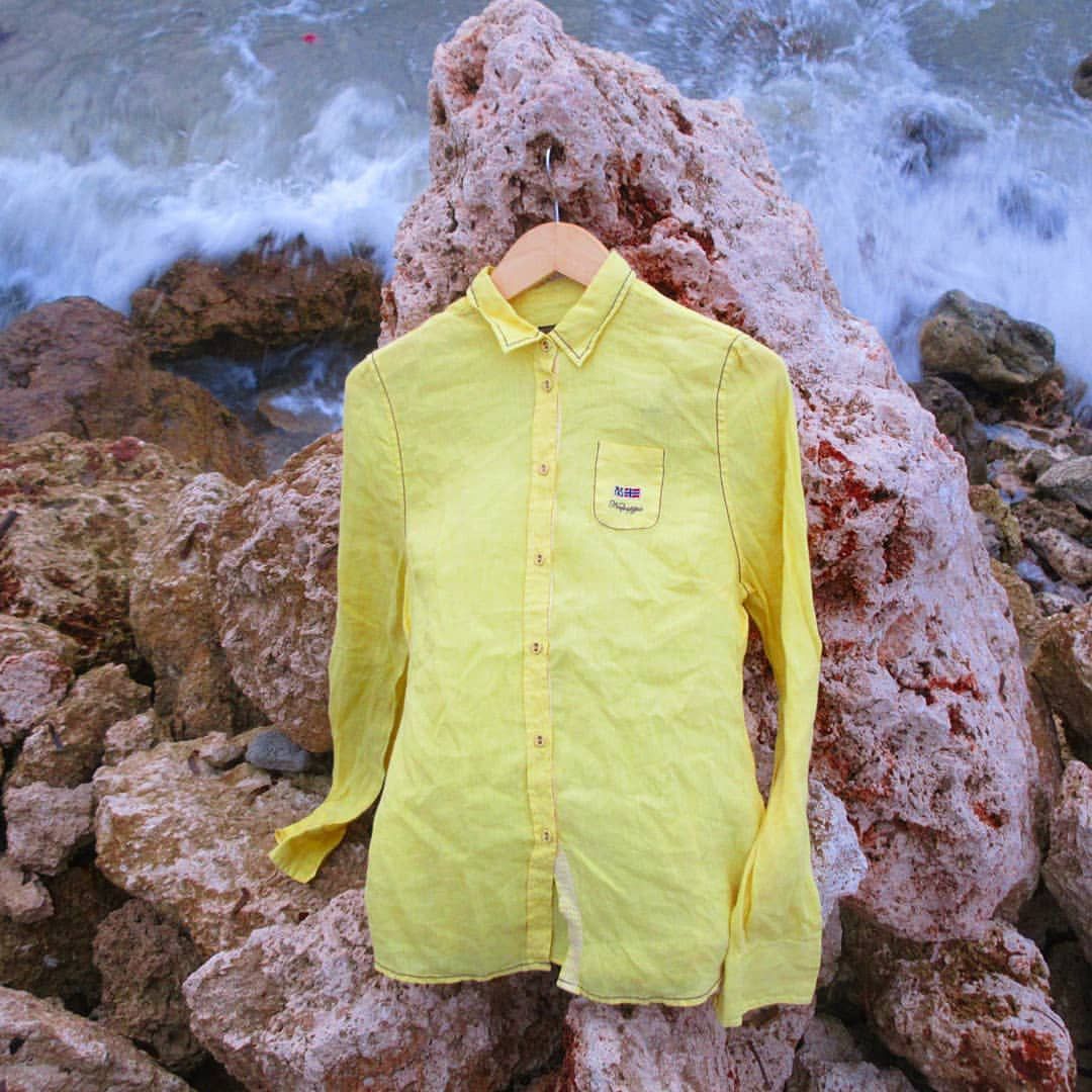 Napapijri Napapijri Yellow Shirt long sleeves Size S Made in India Size US S / EU 44-46 / 1 - 4 Thumbnail