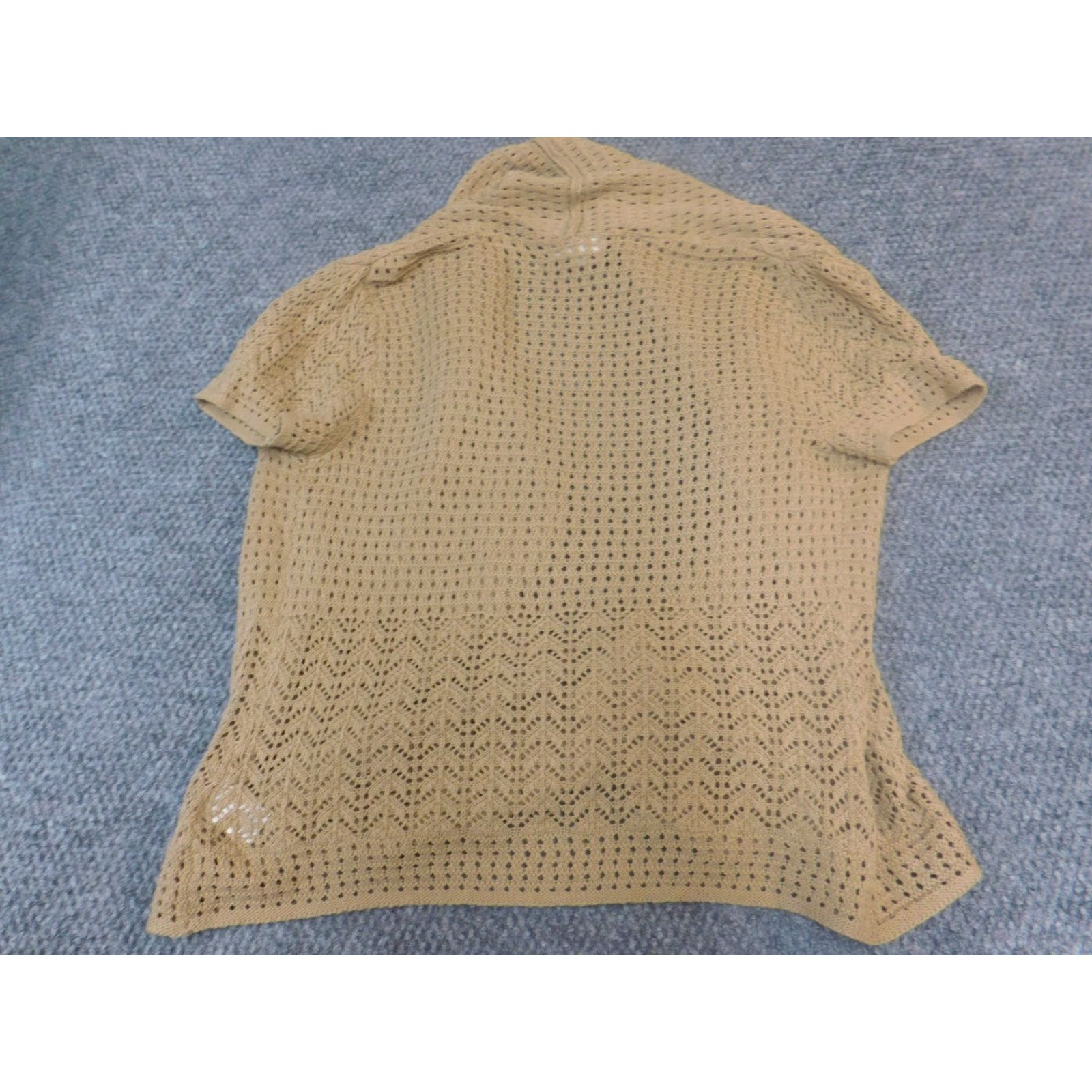 Vintage Dressbarn Womens Sweater Cardigan Small Beige Round Neck Long Sleeve Cotton Acrylic Embroidered Knits Regular All Seasons Womens Style Cardigan Size S / US 4 / IT 40 - 6 Thumbnail