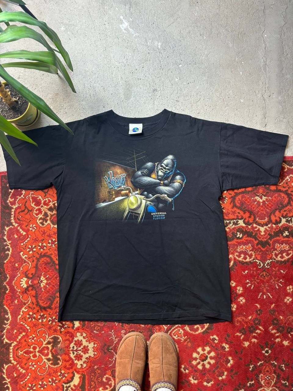 Universal Studios × Vintage Vintage 90s KING KONG Biker Universal Studios Y2K Tee Size US XXL / EU 58 / 5 - 1 Thumbnail