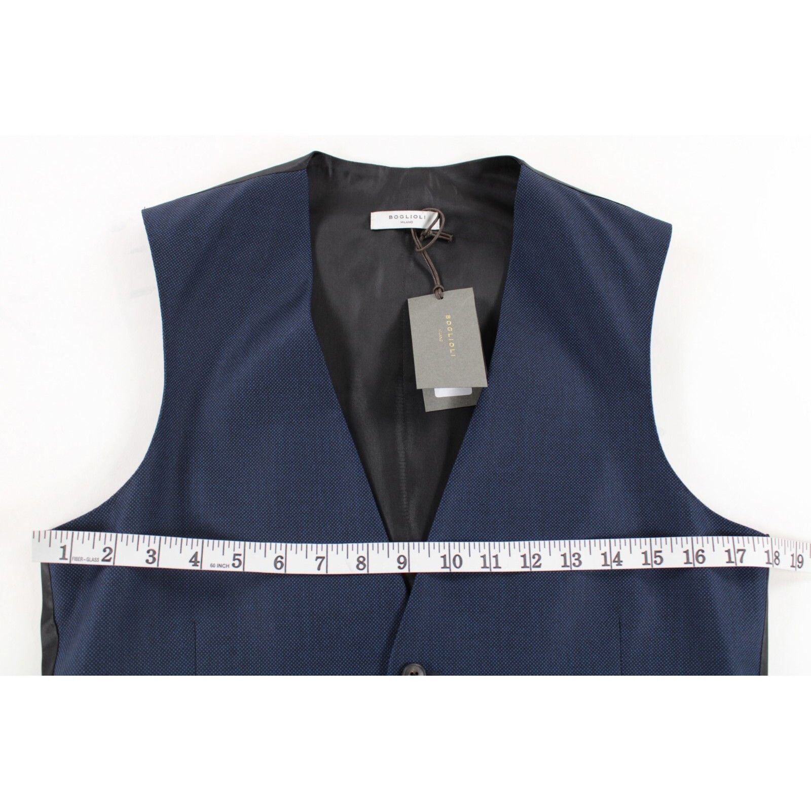 Boglioli Boglioli NWT 100% Wool Vest / Waistcoat Size 46R US 36R Blue Size 36R - 5 Thumbnail