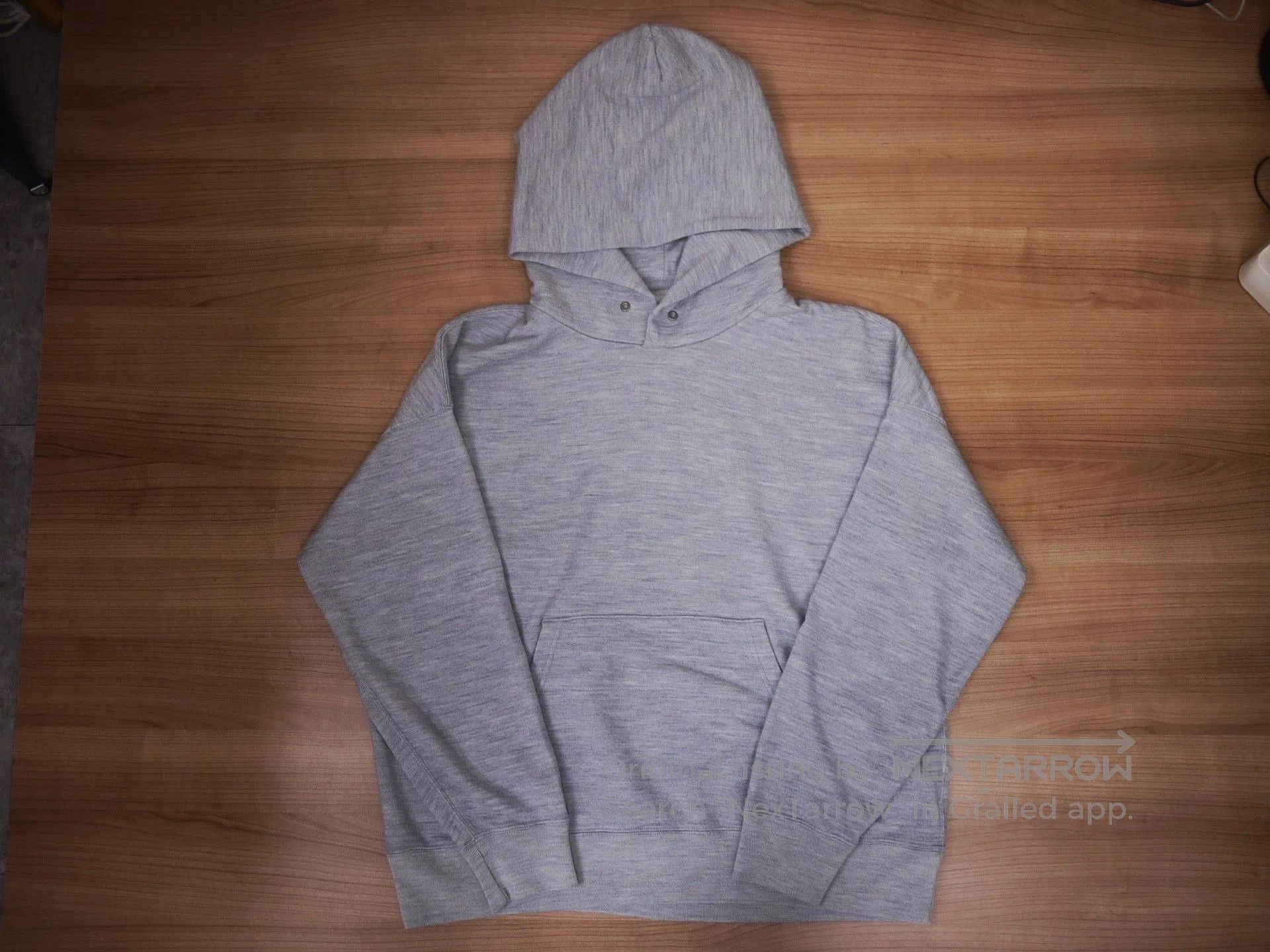 Visvim Gray Oversized Hoodie with Kangaroo Pocket. Size US L / EU 52-54 / 3 - 1 Thumbnail