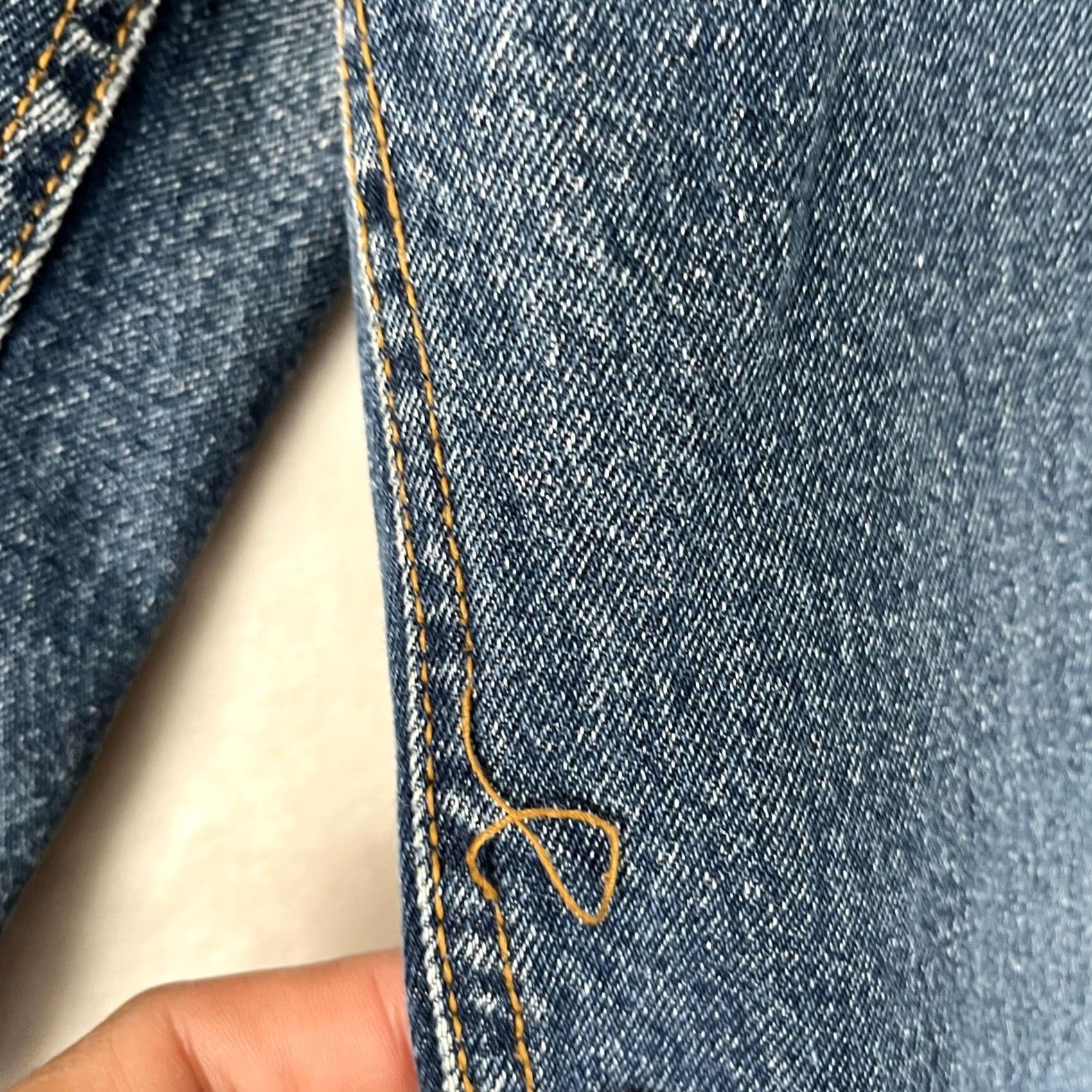 Denime VINTAGE Cowgirl Up Jeans Juniors 3/4 Low Rise Straight 26x34 Blue Denim Size 26" / US 2 / IT 38 - 3 Thumbnail