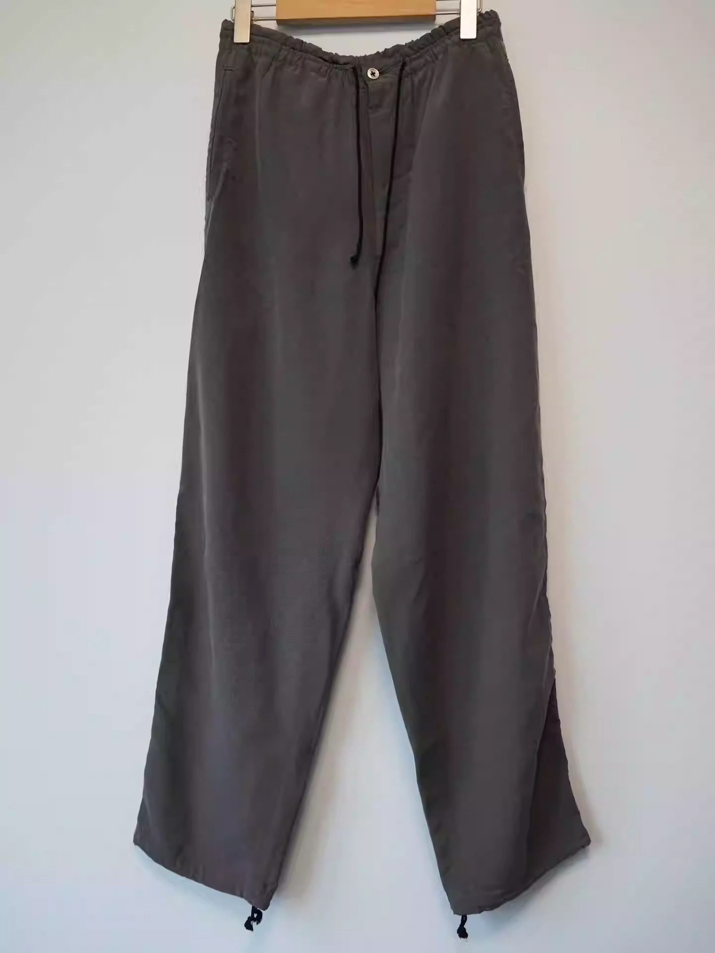 Yohji Yamamoto Yohji Yamamoto Mate Period Silk Grey Drawstring Pants-2505 Size US 30 / EU 46 - 1 Thumbnail