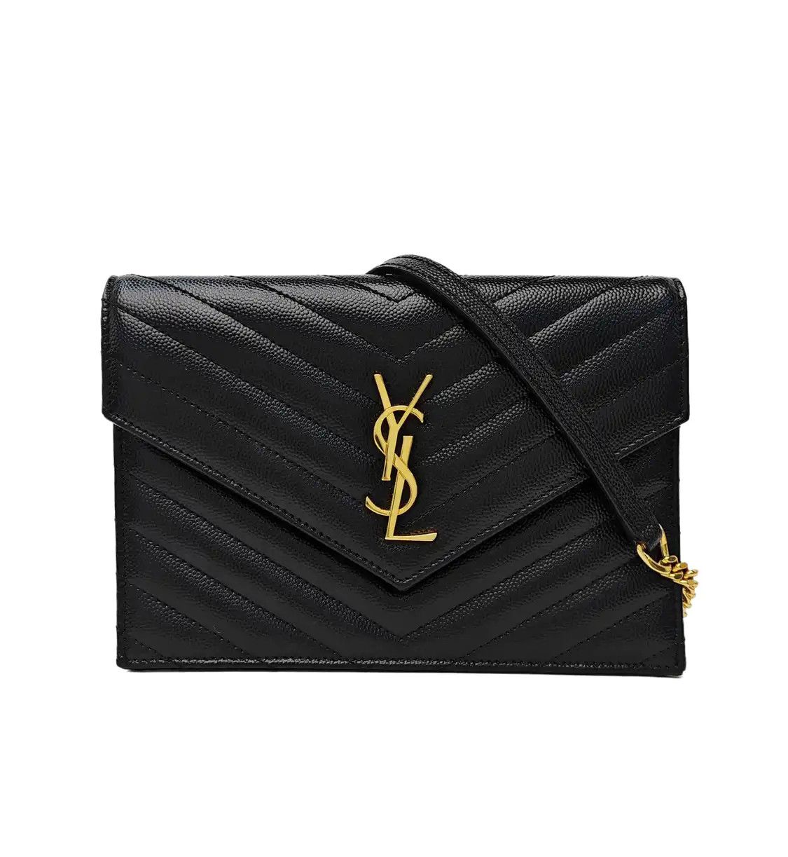 Saint Laurent Paris Saint Laurent Paris YSL MONOGRAM WOC black cowhide leather quilted Vshoulder bag Size ONE SIZE - 1 Thumbnail