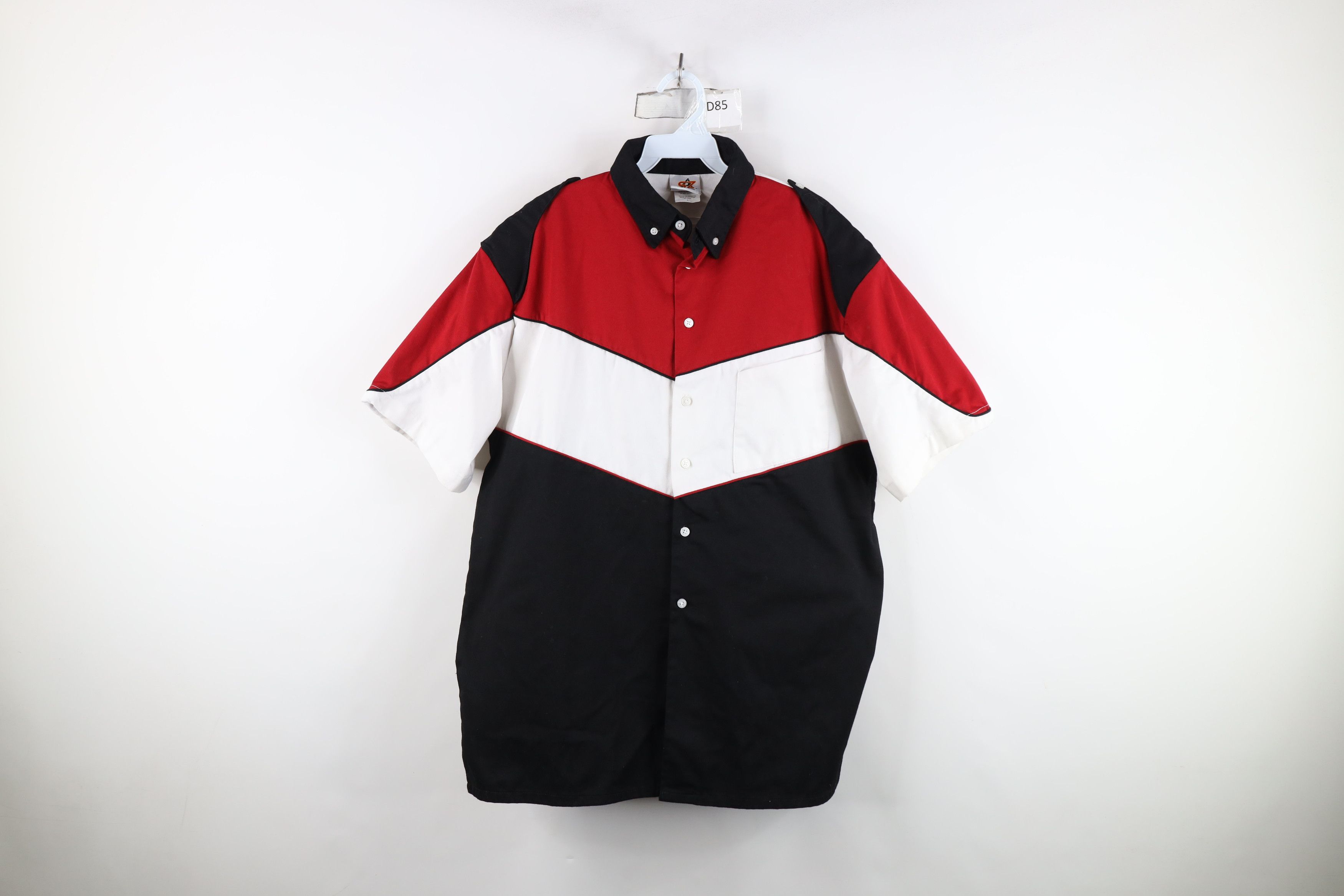 Vintage Vintage 90s Block Pit Crew Racing Collared Button Shirt Size US L / EU 52-54 / 3 - 1 Thumbnail