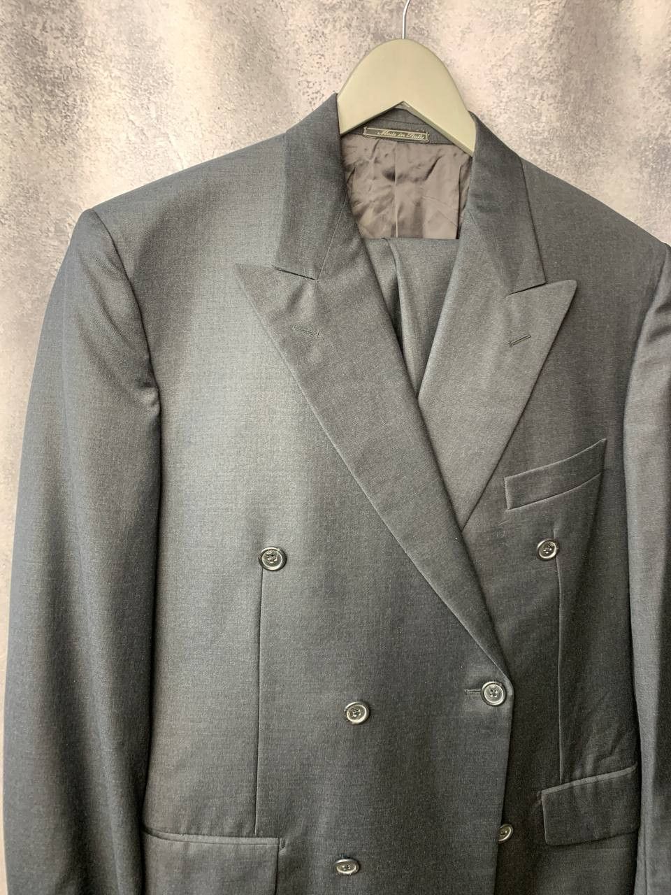 Corneliani CORNELIANI Black 120'S Wool Modern Italian Suit Blazer Size 50R - 3 Thumbnail