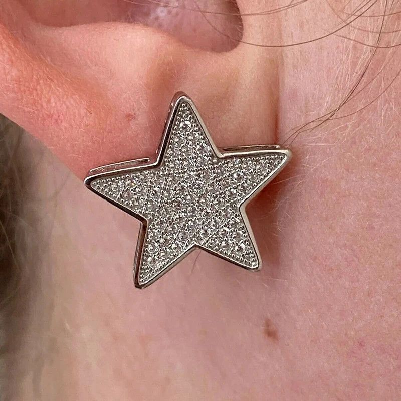 Other Chic Bling Bling Five-Pointed Star Earrings Size ONE SIZE - 5 Thumbnail