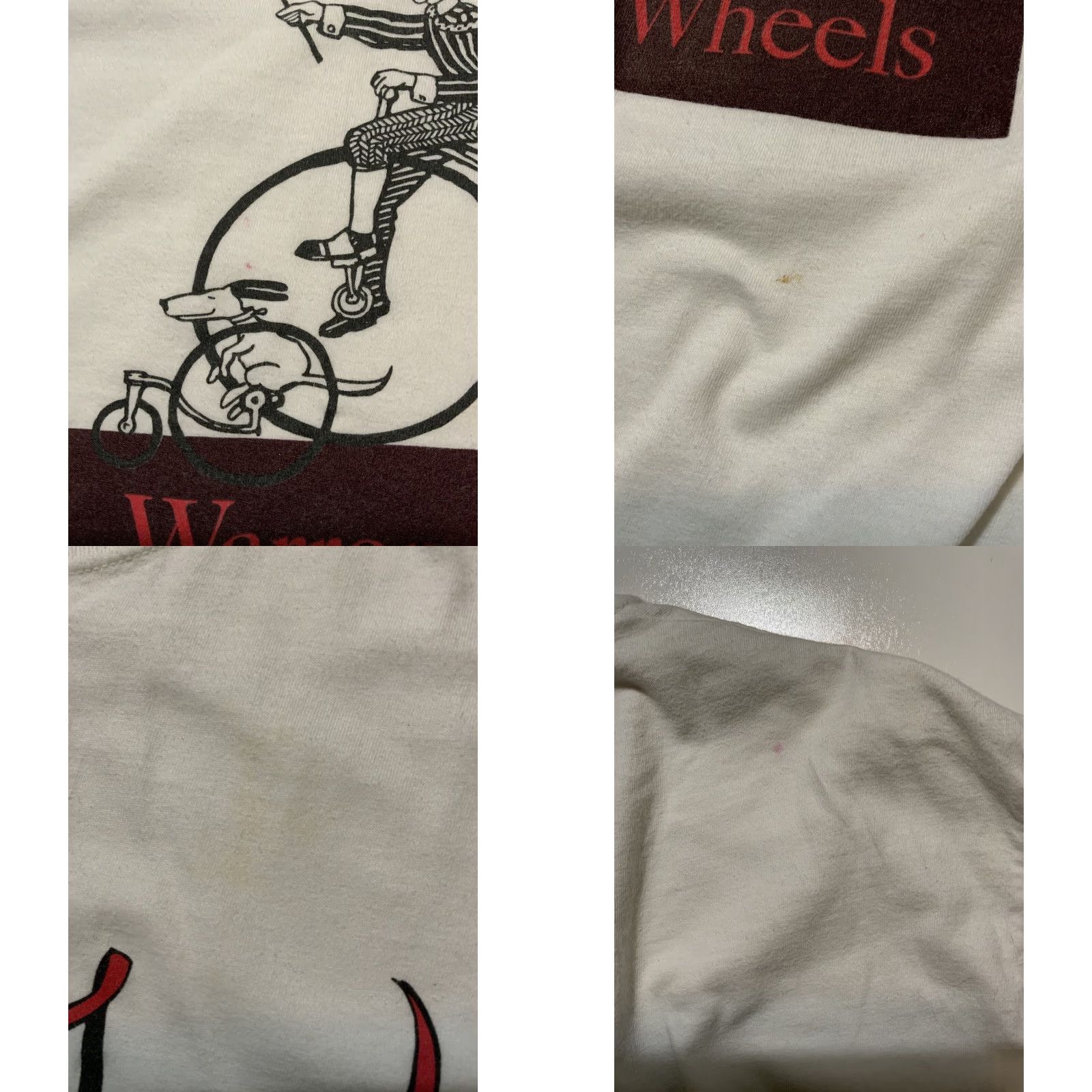Hanes VINTAGE Hanes Beefy-T Warren On Wheels Unicycle Bicycle Dog Graphic T-Shirt Sz.L Men White Size US L / EU 52-54 / 3 - 8 Thumbnail