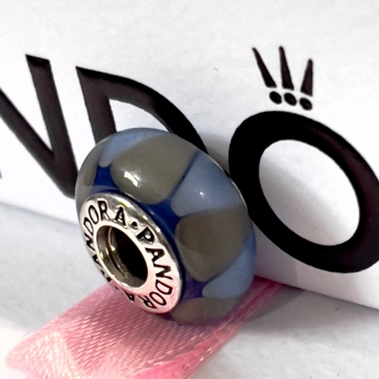 pandora PANDORA Retired Captivating Blue Murano Glass Bead - 790637 Size ONE SIZE - 2 Thumbnail