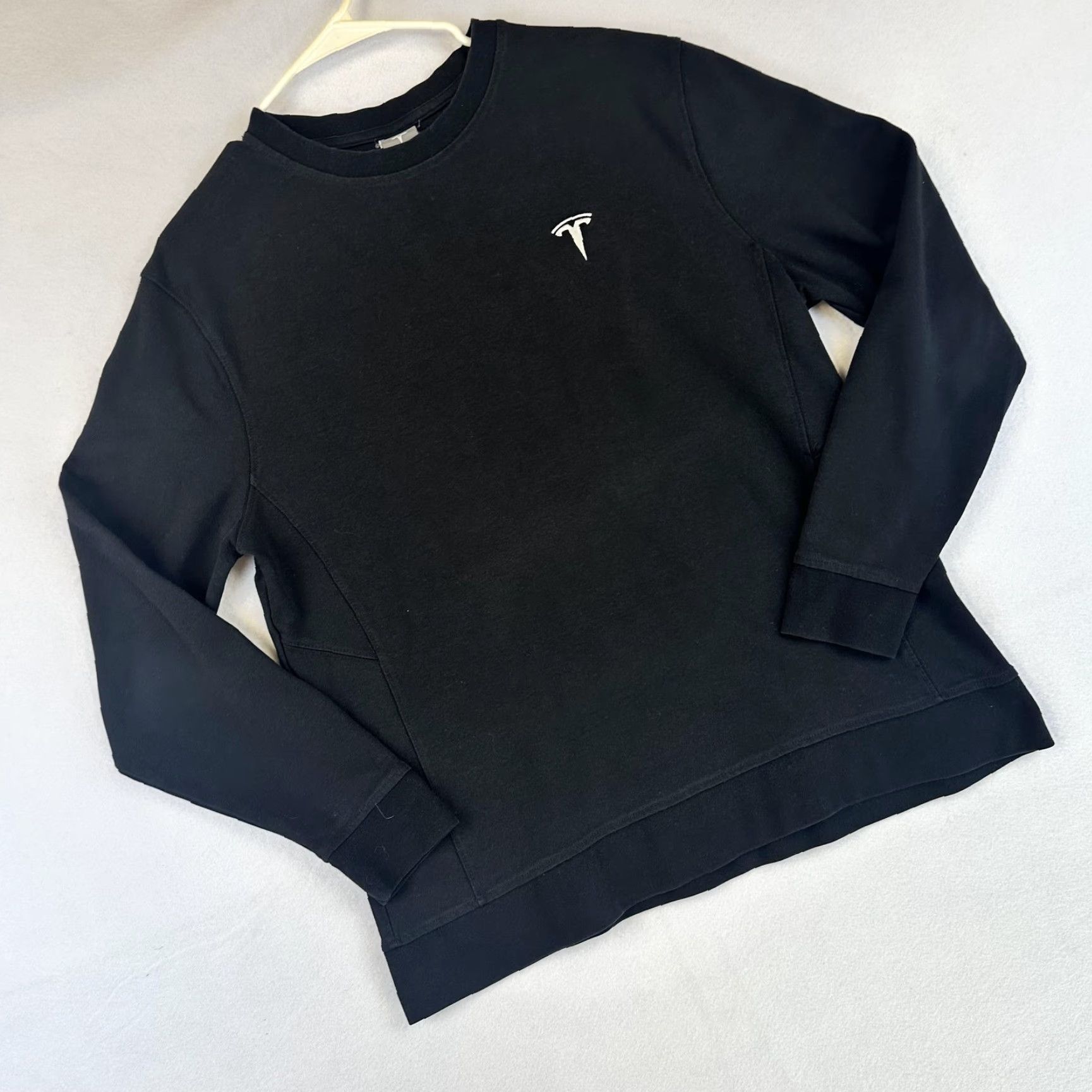 Logo 7 Tesla Sweater Mens Large Black Crewneck Pullover Logo Long Sleeve Casual Top Size US M / EU 48-50 / 2 - 2 Thumbnail