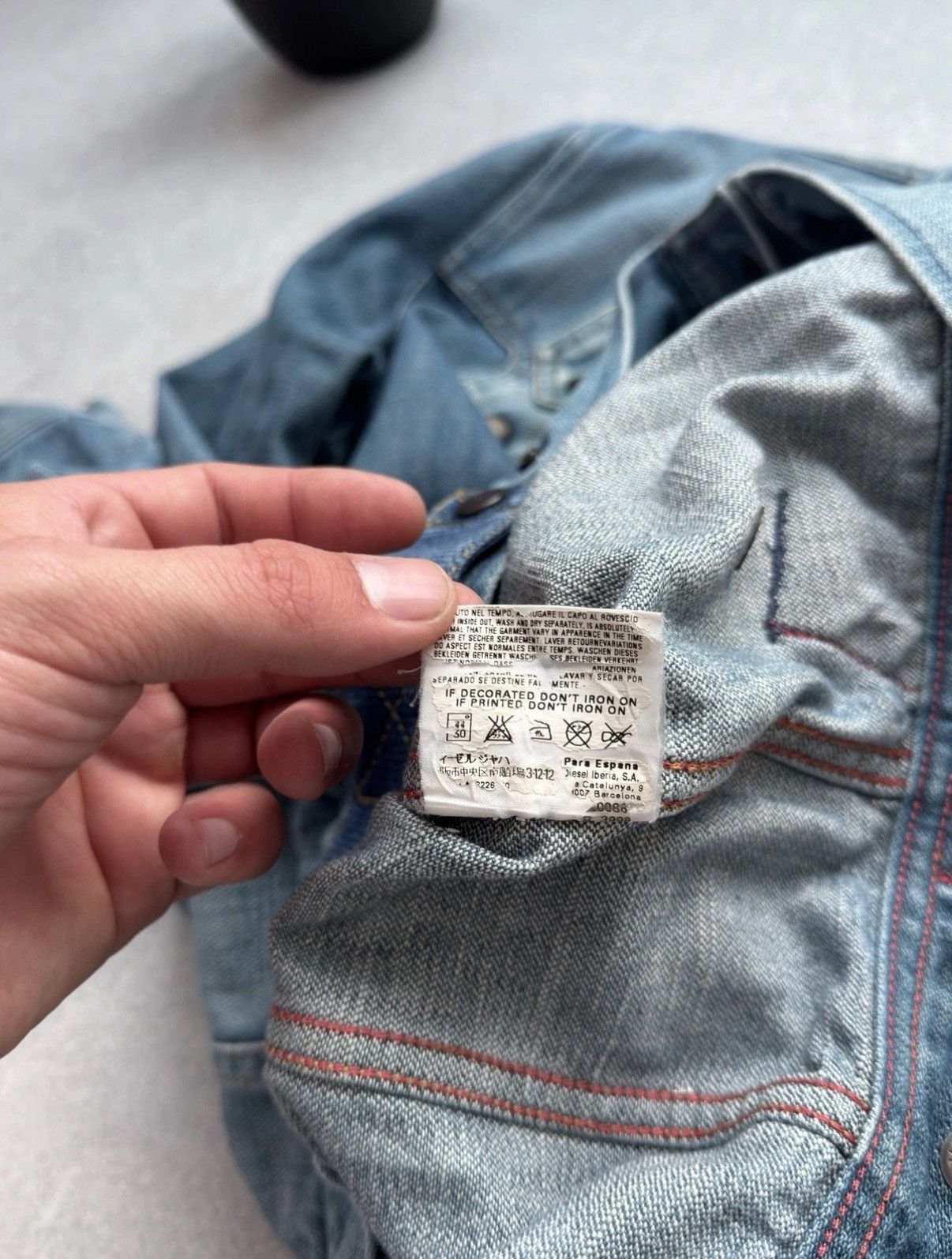 Diesel Vintage Diesel 90s Denim Jeans Logo Button Up Blue Jacket Size US L / EU 52-54 / 3 - 10 Thumbnail