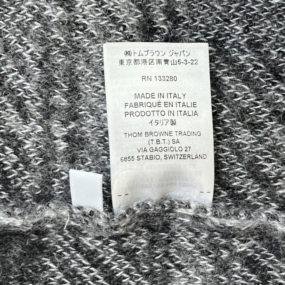 Thom Browne Thom Browne Mohair Check 4-Bar Crewneck Size US M / EU 48-50 / 2 - 5 Thumbnail