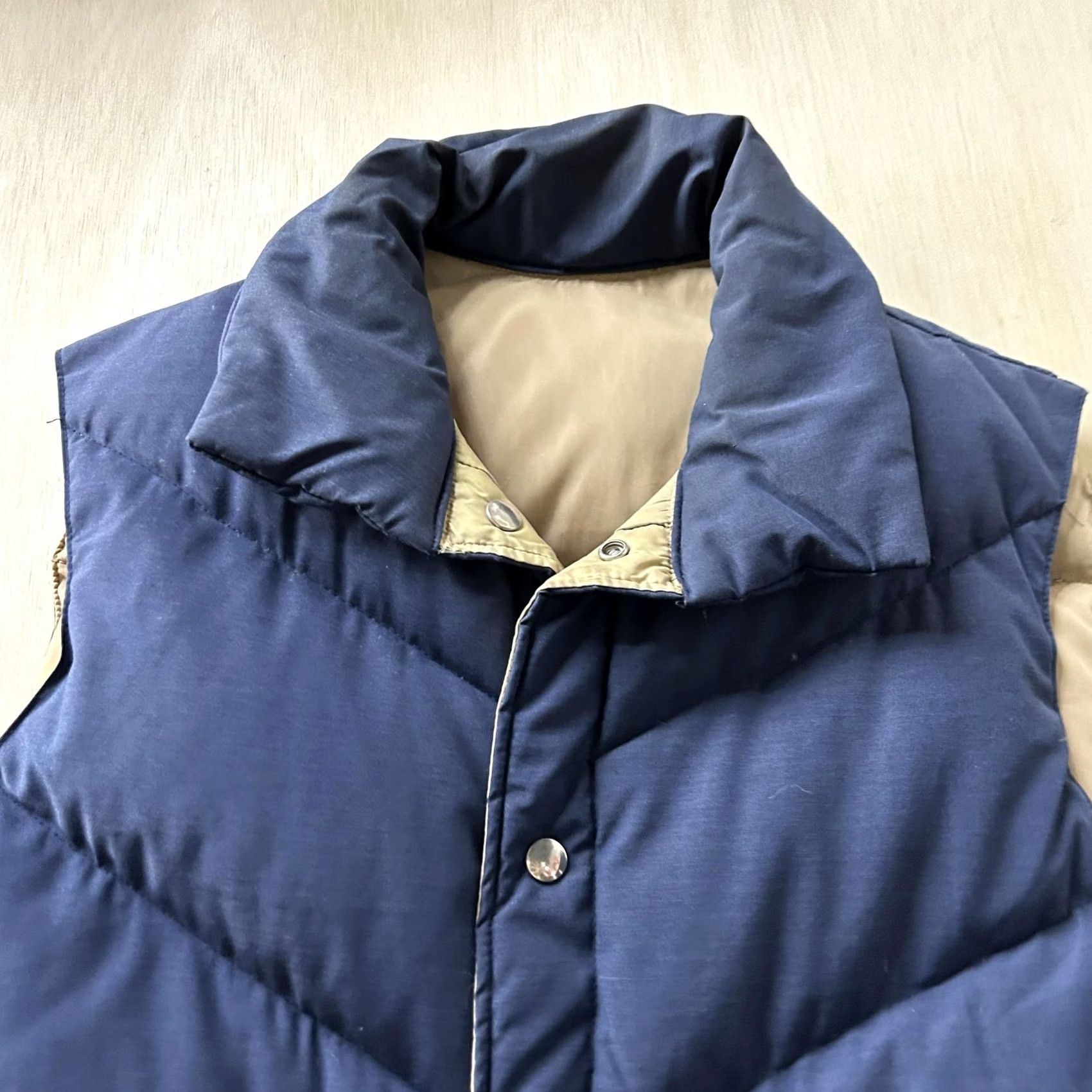 Vintage Quilted Puffer Vest Mens Medium Blue Snap Front Insulated Winter Lined Outdoor Size US M / EU 48-50 / 2 - 4 Thumbnail