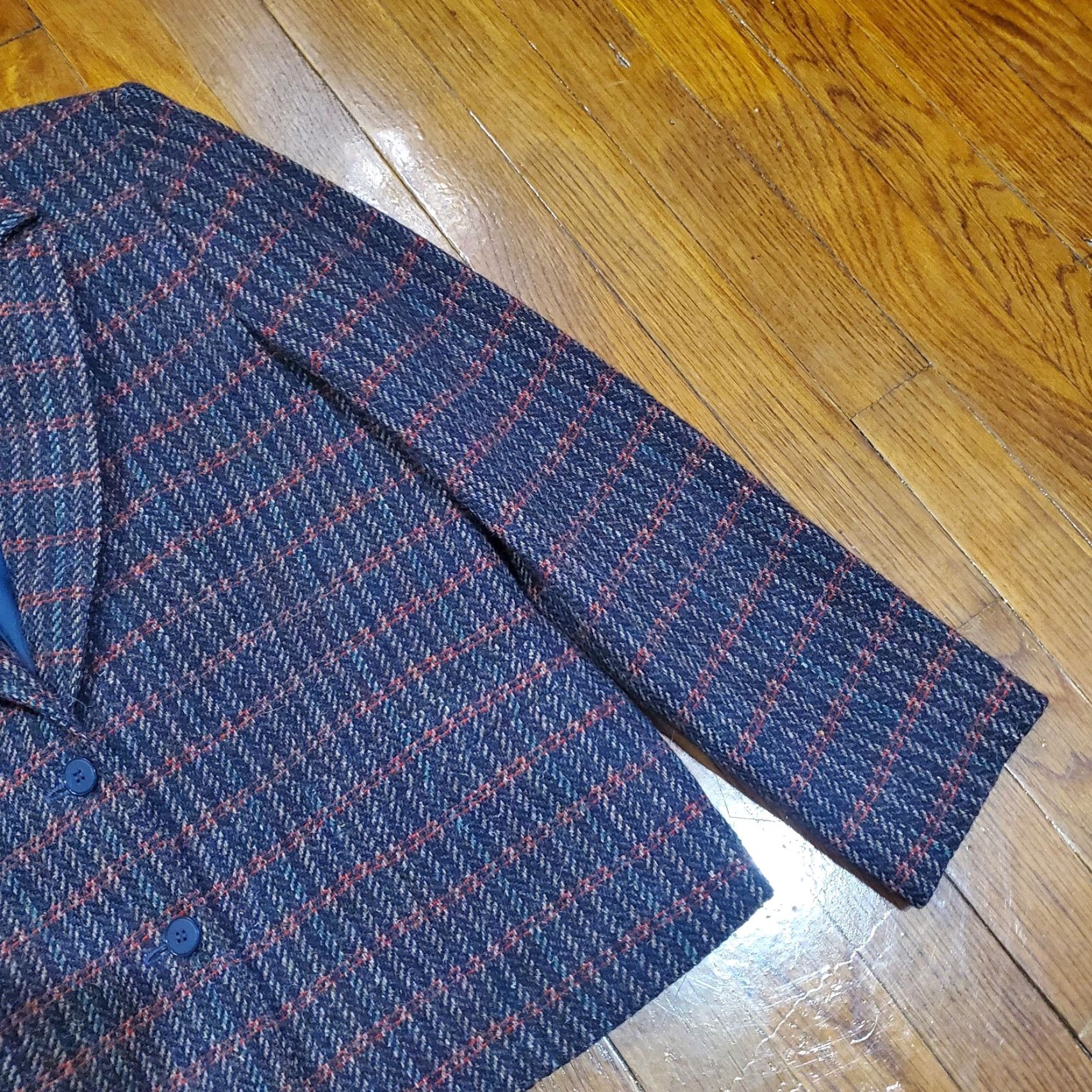 Pendleton Vintage Pendleton Blazer Womens 10 Blue Red Plaid Wool Jacket Made USA 80s 90s Size L / US 10 / IT 46 - 3 Thumbnail