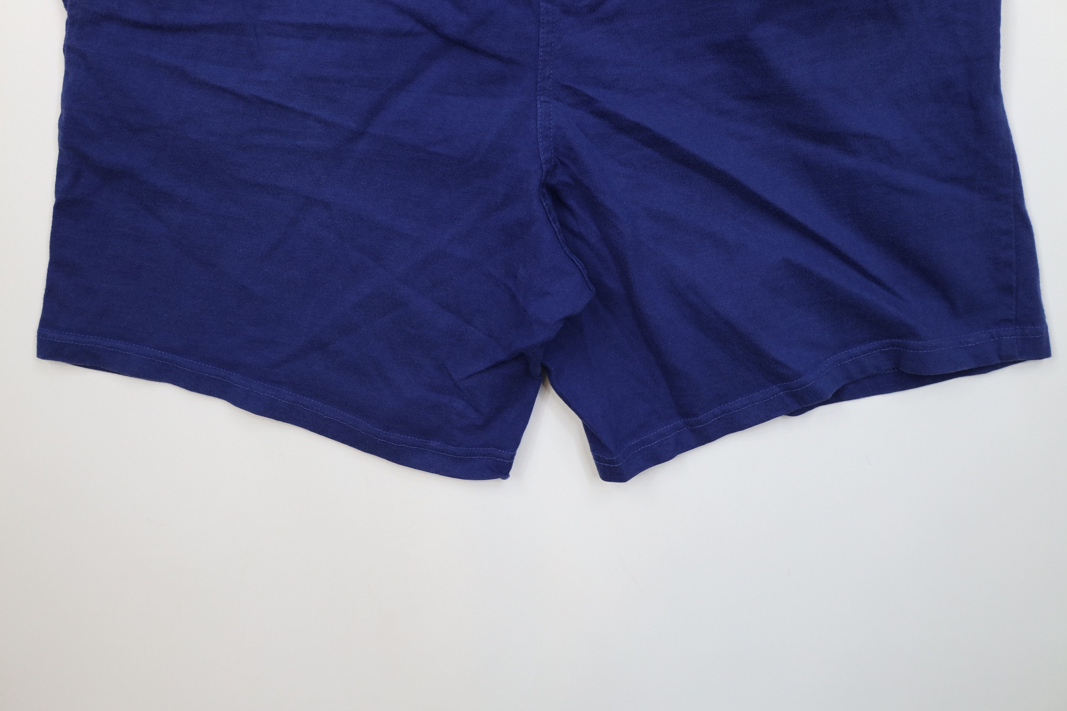 Vintage Vintage 90s Streetwear Blank Cotton Above Knee Shorts Blue Size US 34 / EU 50 - 12 Thumbnail