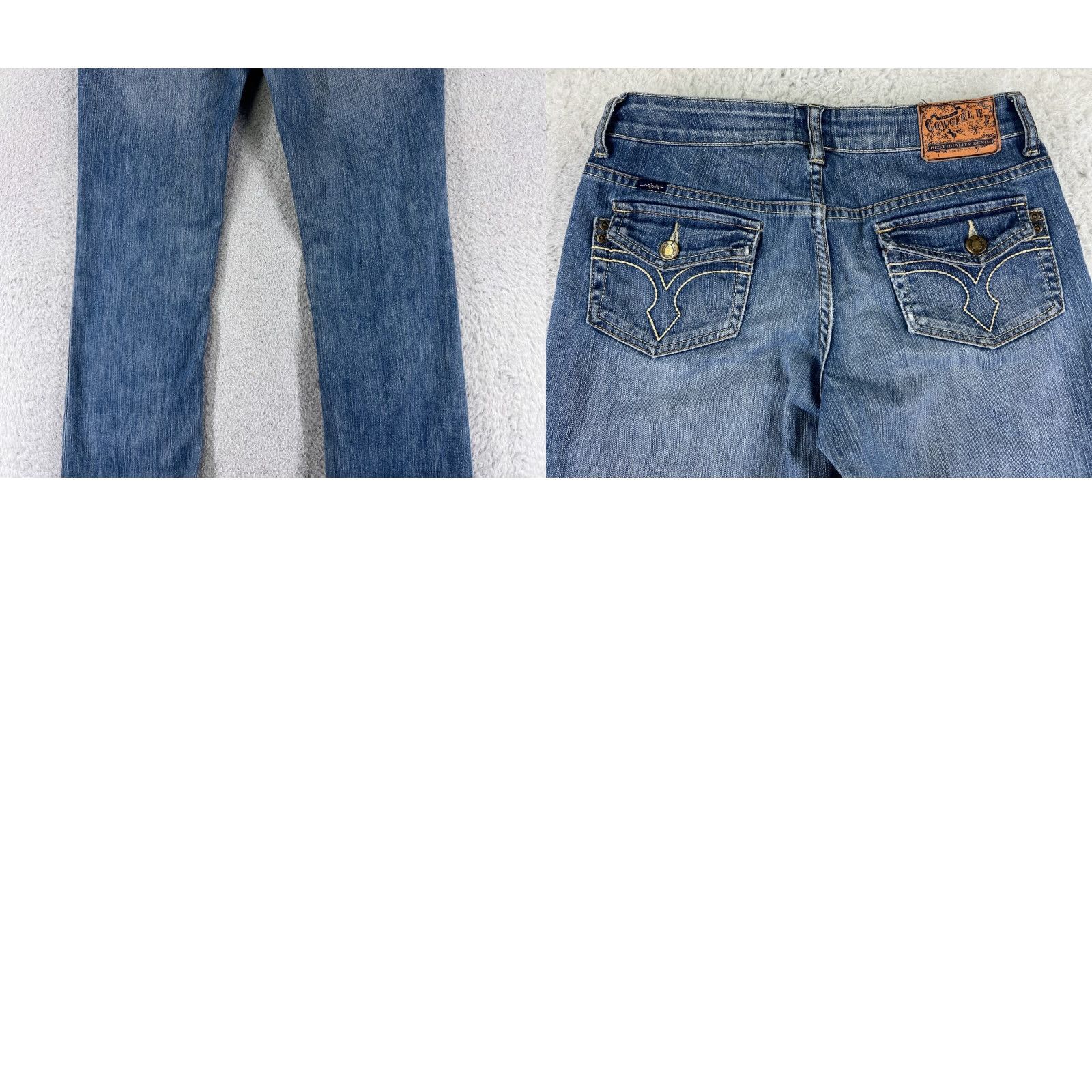 Denime Cowgirl Up Jeans Women 4 26x34 Blue Denim Boot Cut Cotton Dont Fence Me Size 27" / US 4 / IT 40 - 10 Thumbnail