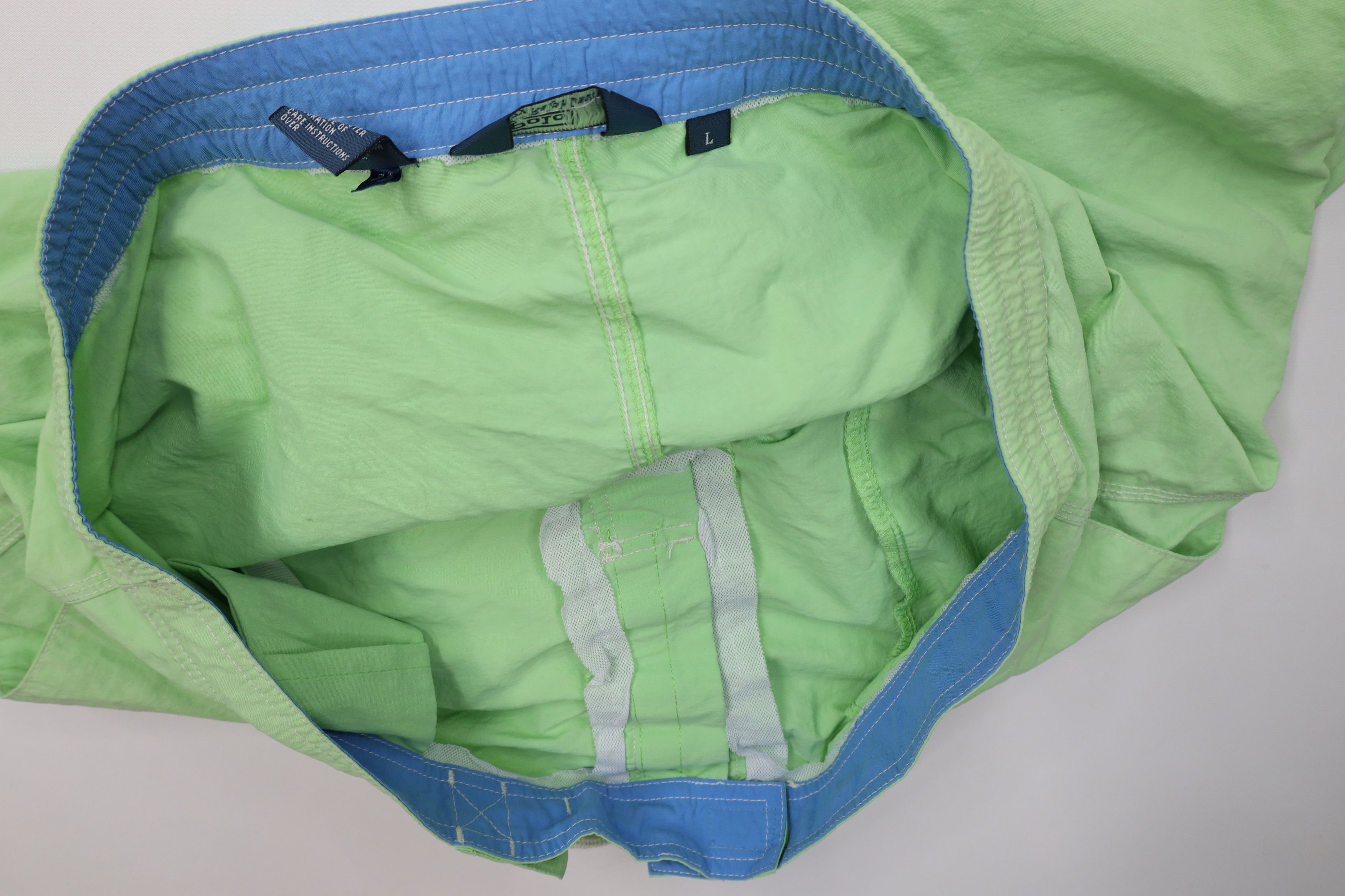 Ralph Lauren Vintage Ralph Lauren Cargo Shorts Swim Trunks Lime Green Size US 34 / EU 50 - 9 Thumbnail