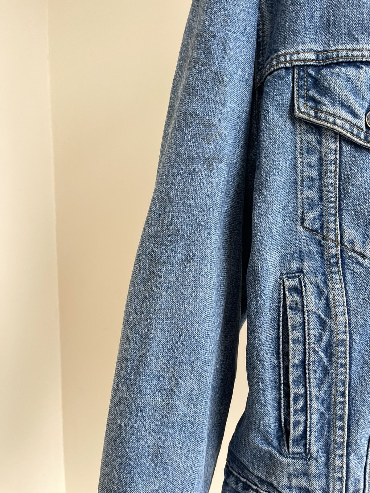 Levi's Type 3 Flannel Blanked Lined Washed Denim Trucker Jacket 90s Size US M / EU 48-50 / 2 - 17 Thumbnail