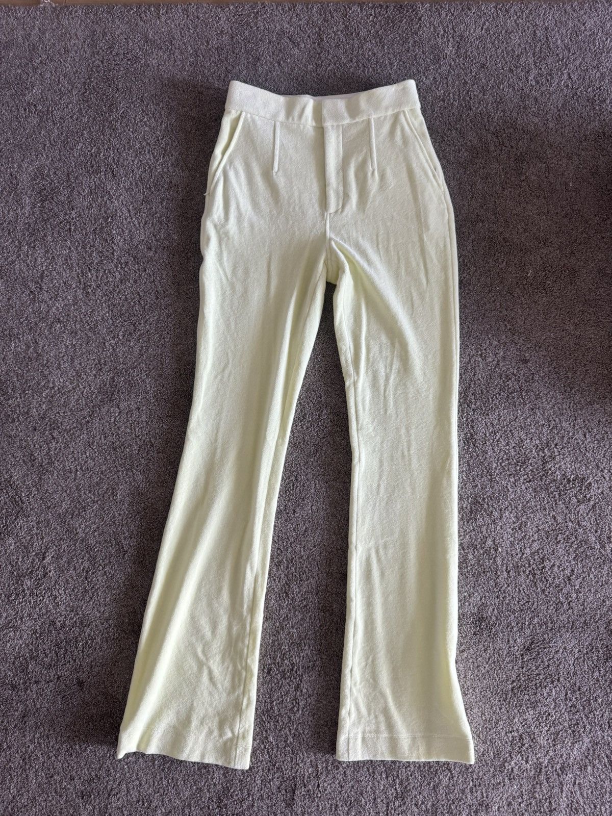 Alexander Wang Alexander Wang Bootcut Pants XS Pastel Yellow Chenille Size 25" / US 0 / IT 36 - 4 Thumbnail