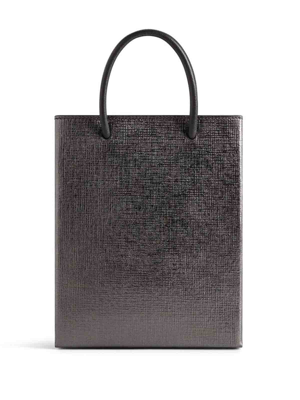 Balenciaga o1la1rc1a1125 Size: OS / Large Shopping Bag Metallized Grey Size ONE SIZE - 2 Thumbnail