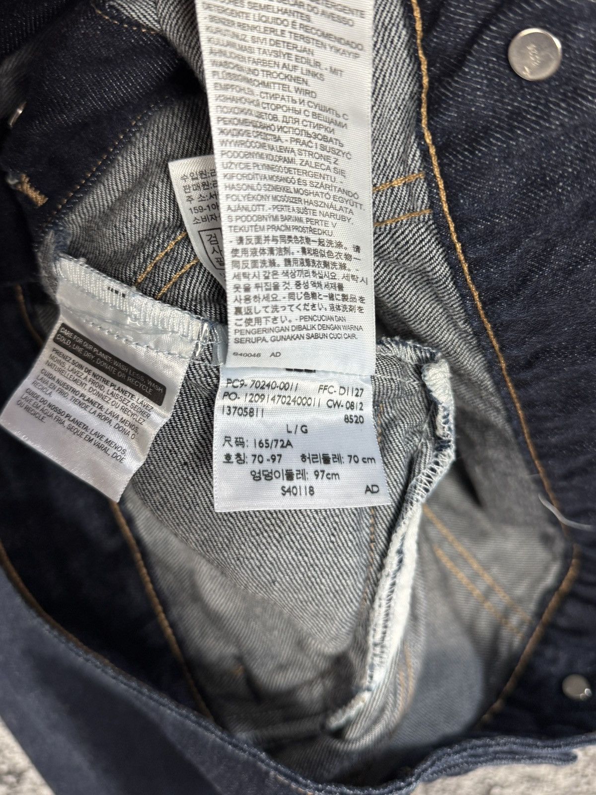 Levi's Levis Vintage Denim Trucker Jacket Classic Navy Blue Sz L Size L / US 10 / IT 46 - 10 Thumbnail