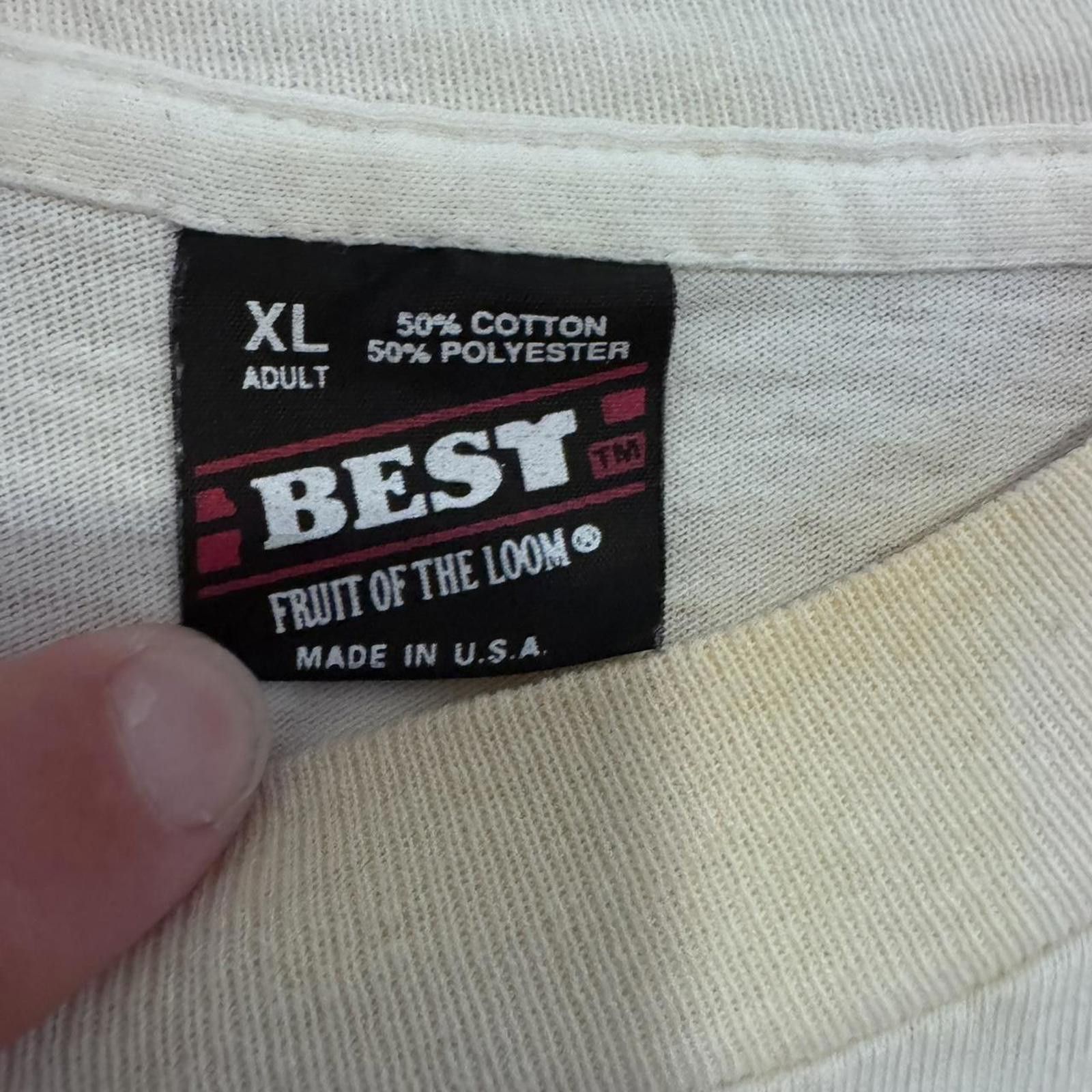 Fruit Of The Loom Fruit of the Loom Men's White Tshirt Size US XL / EU 56 / 4 - 3 Thumbnail