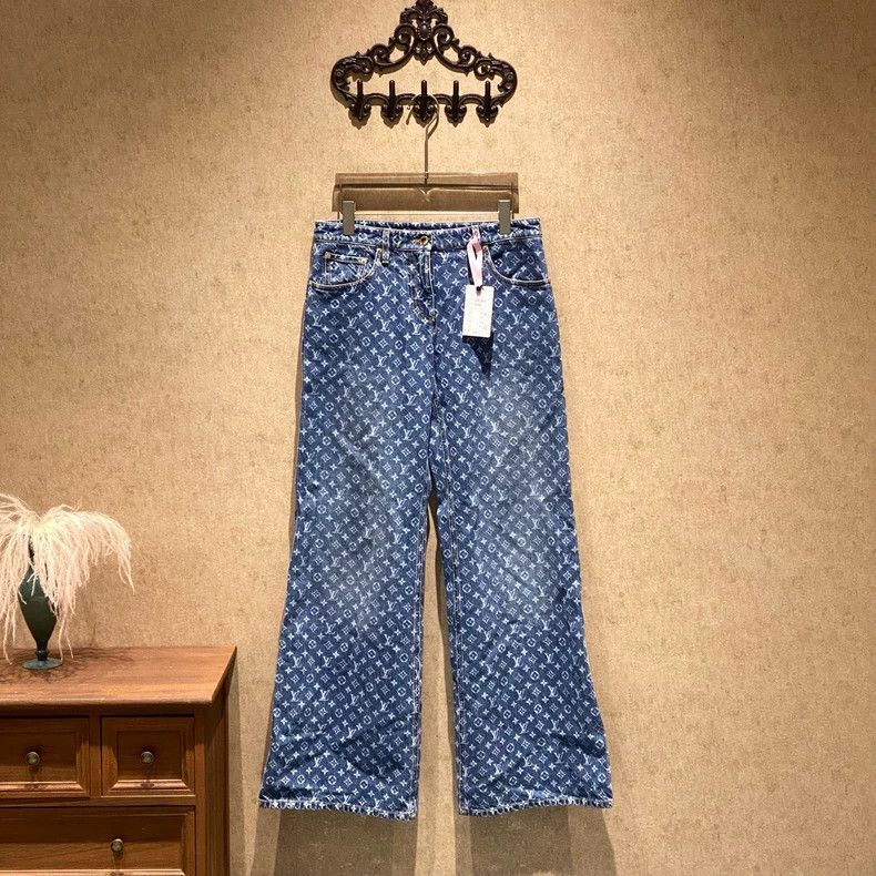 Louis Vuitton Louis Vuitton 25 FW new blue print full print jeans Size US 40 / EU 56 - 1 Thumbnail