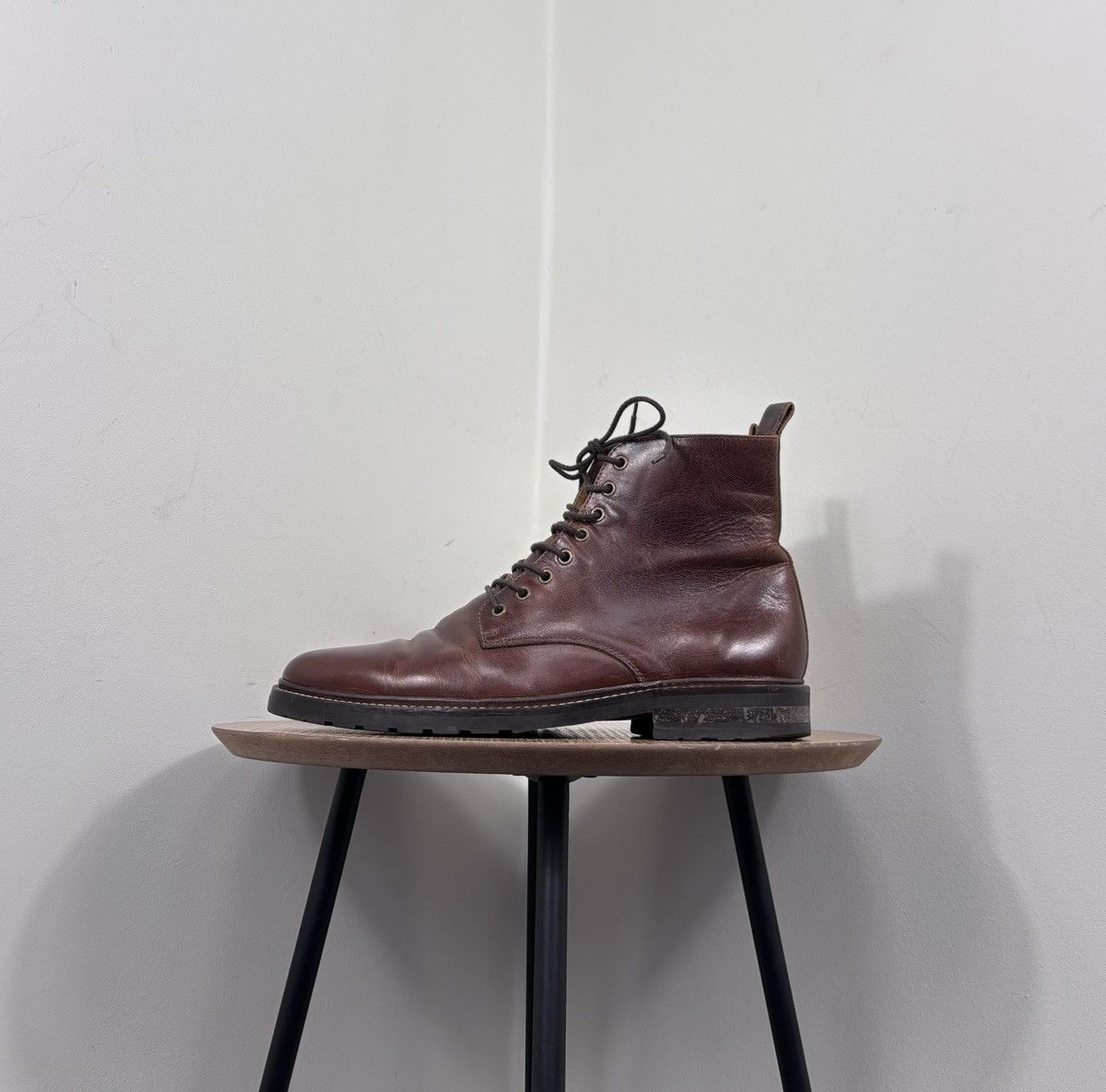Bobbies Bobbies Paris Men’s Brown Calf Leather Service Lace-Up Boots Size US 9 / EU 42 - 9 Thumbnail