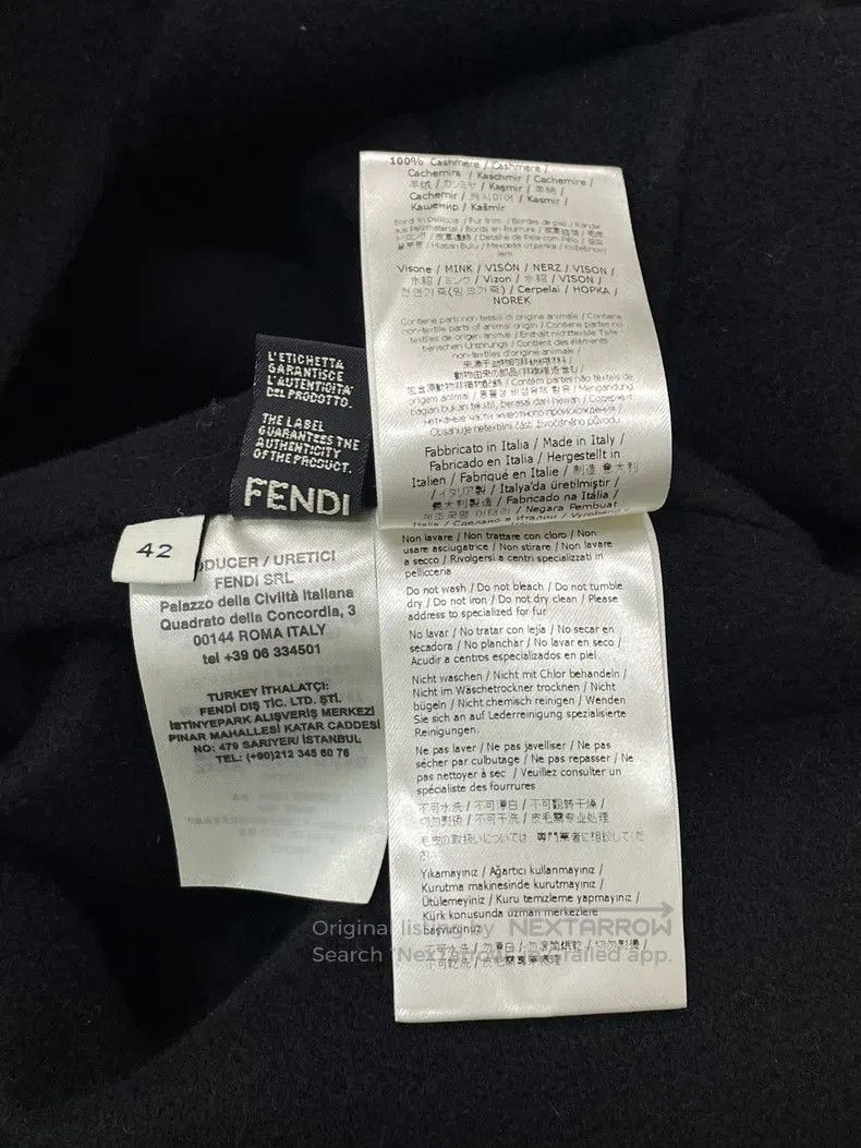Fendi Fendi Black mink fur and cashmere coat with detachable sca Size S / US 4 / IT 40 - 5 Thumbnail
