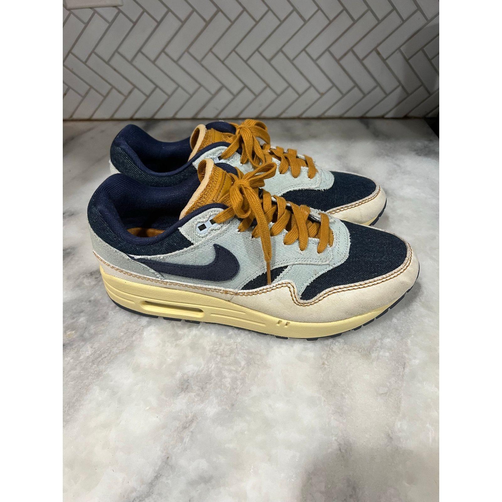 Nike Nike Air Max 1 Premium Denim FQ8900-440 Women’s Size 10 Size US 9 / IT 39 - 7 Thumbnail