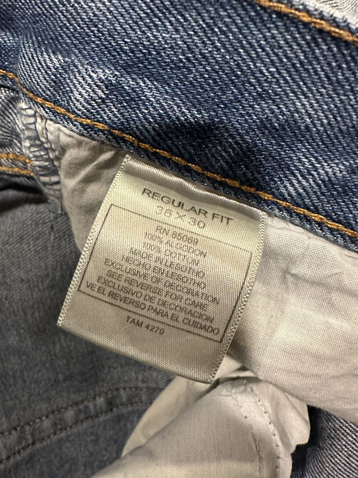 Architect × Vintage Vintage Architect Distressed Stone Paint Denim Blue Jeans Size US 36 / EU 52 - 11 Thumbnail
