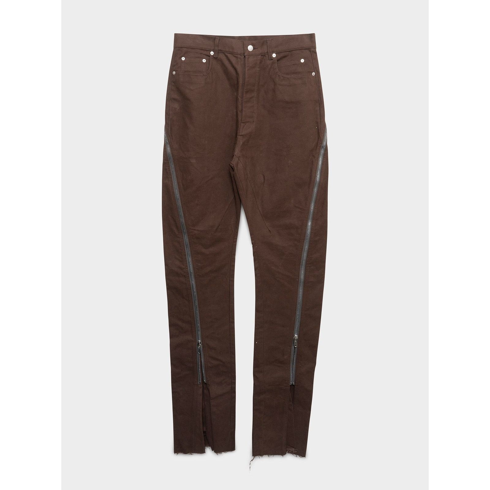 Rick Owens Moleskin Zip Bolan Banana Cut Pants Size US 32 / EU 48 - 1 Thumbnail