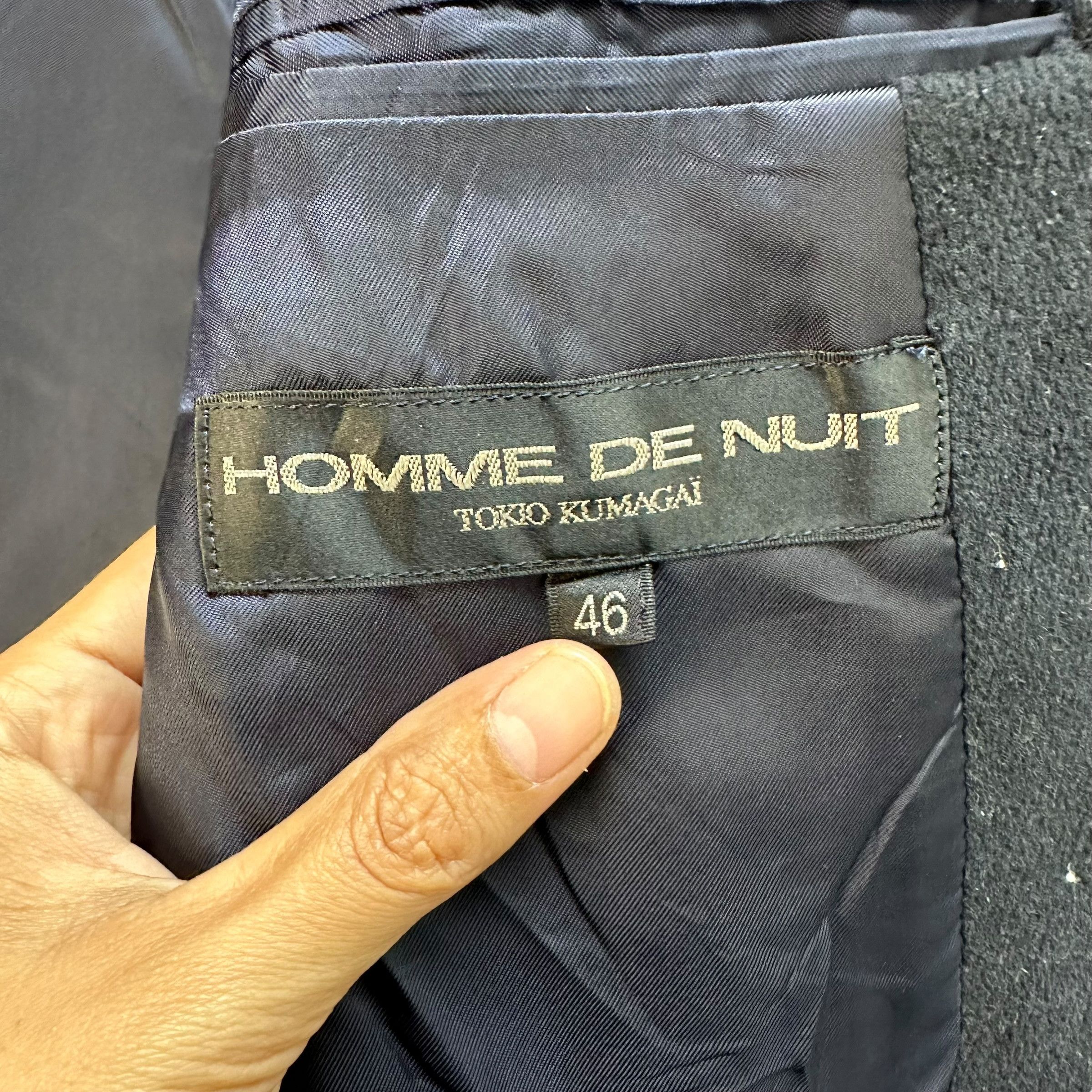 Japanese Brand HOMME DE NUIT Tokio Kumagai Double Breast Long Coat A64-1546 Size US L / EU 52-54 / 3 - 8 Thumbnail