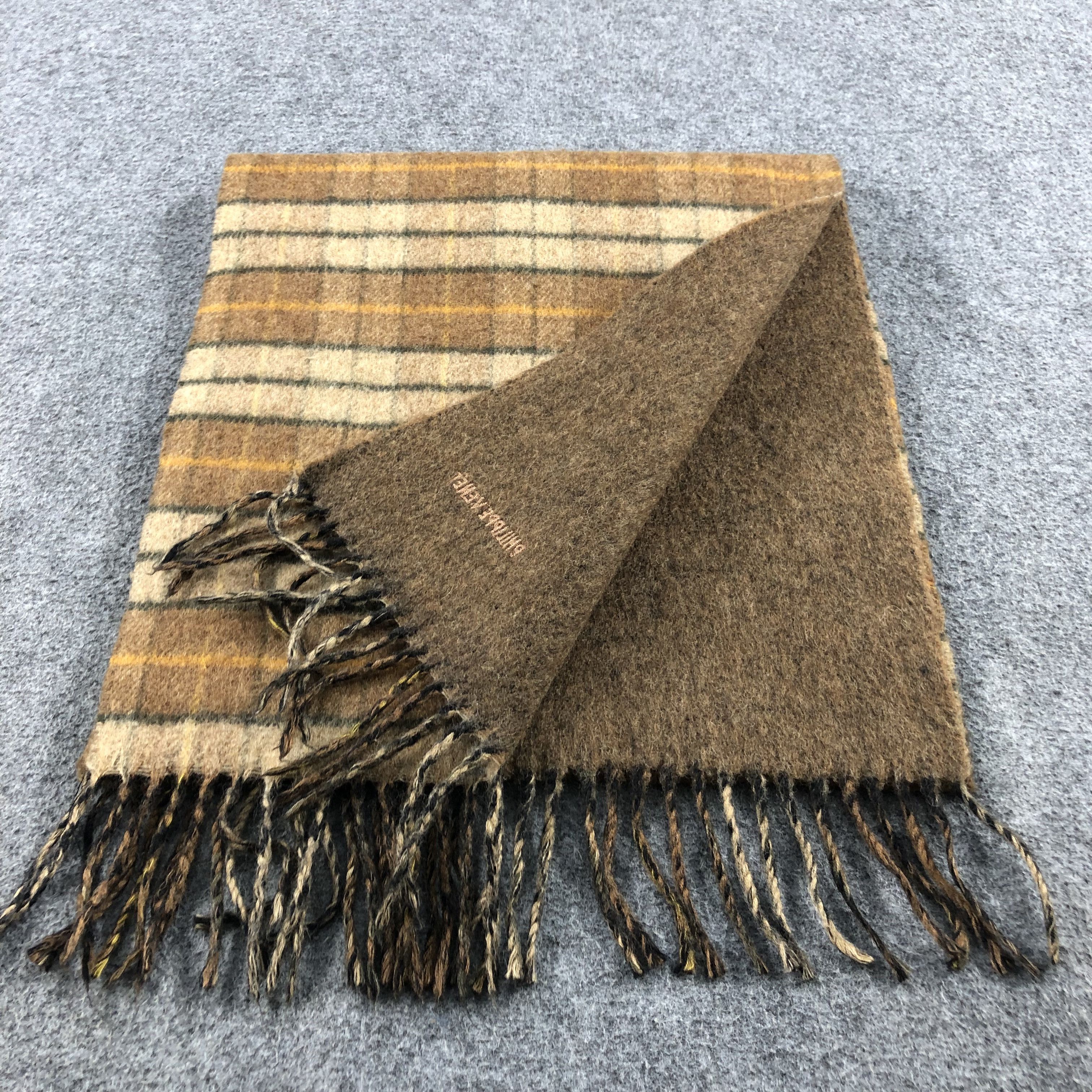 Vintage Philippe Venet Tartan Wool Scarf Muffler V799 Size ONE SIZE - 9 Thumbnail