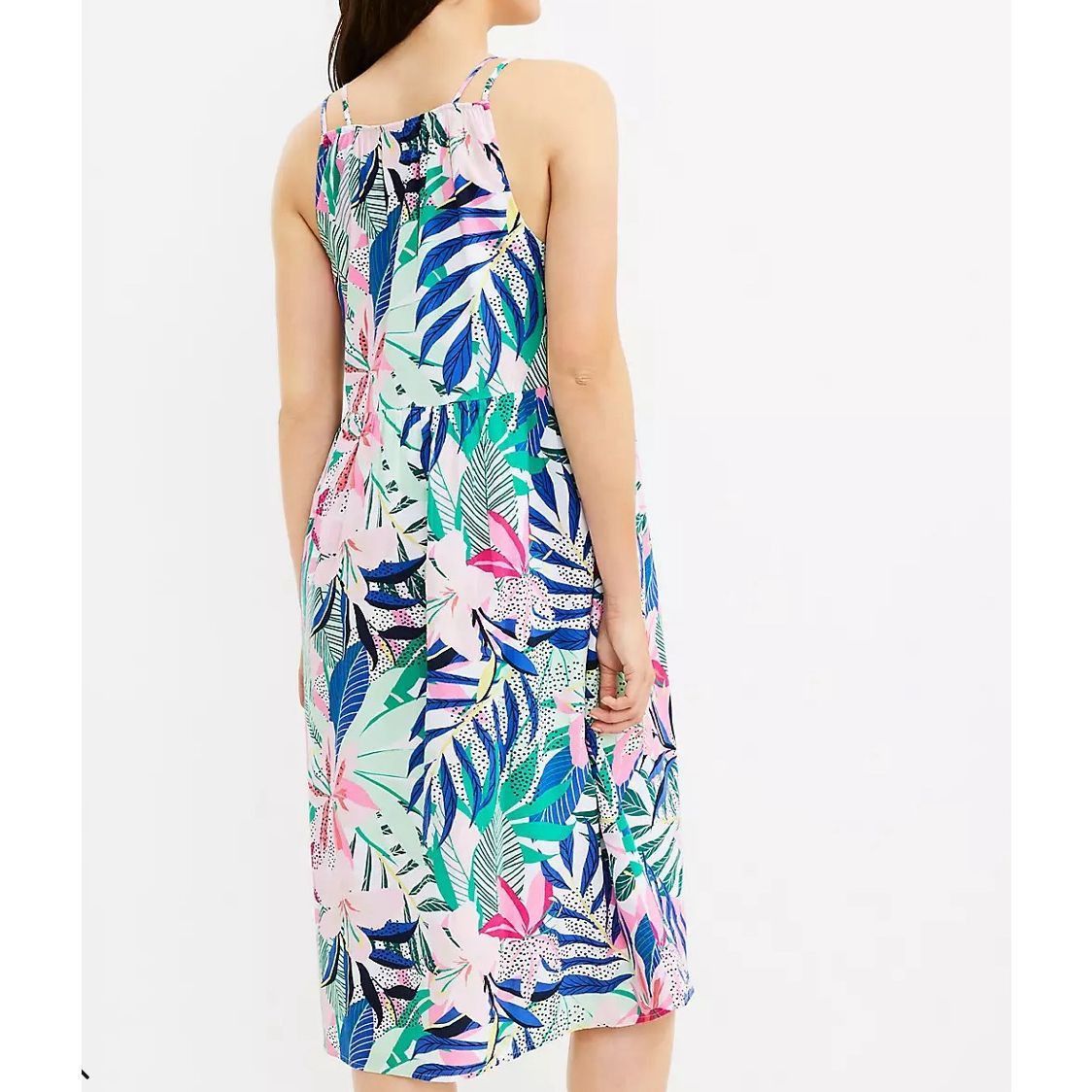 Loft Loft NWOT Palm Double Strap Midi Dress sz 10 Size L / US 10 / IT 46 - 2 Thumbnail