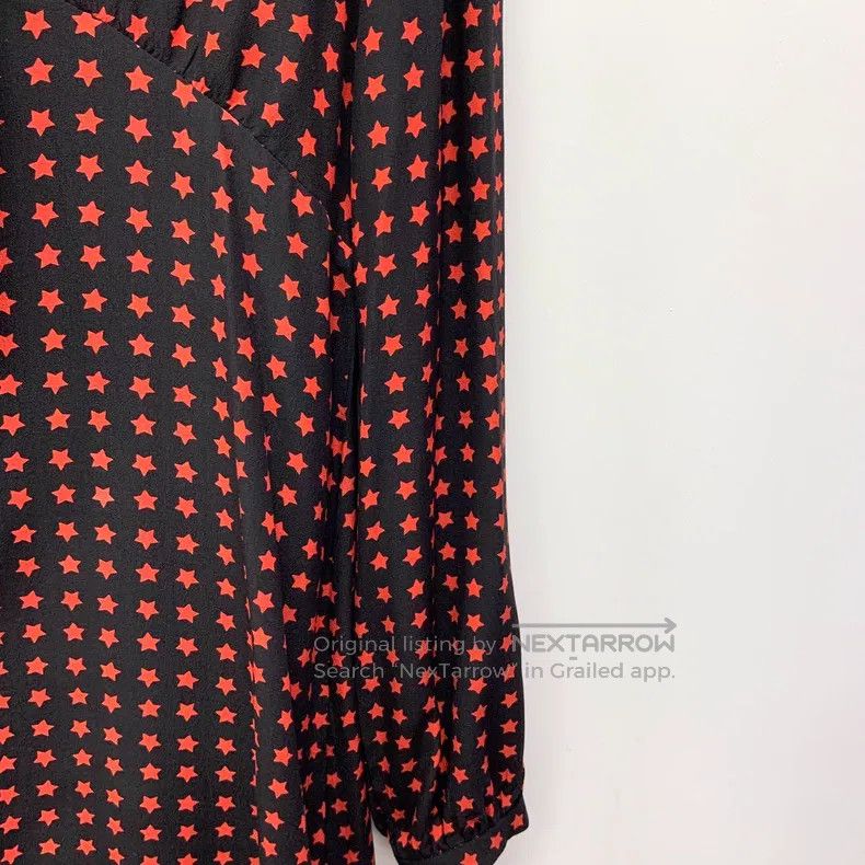 Saint Laurent Paris Saint Laurent Paris Color-Blocked Star Printed Silk Long-S Size XS / US 0-2 / IT 36-38 - 4 Thumbnail