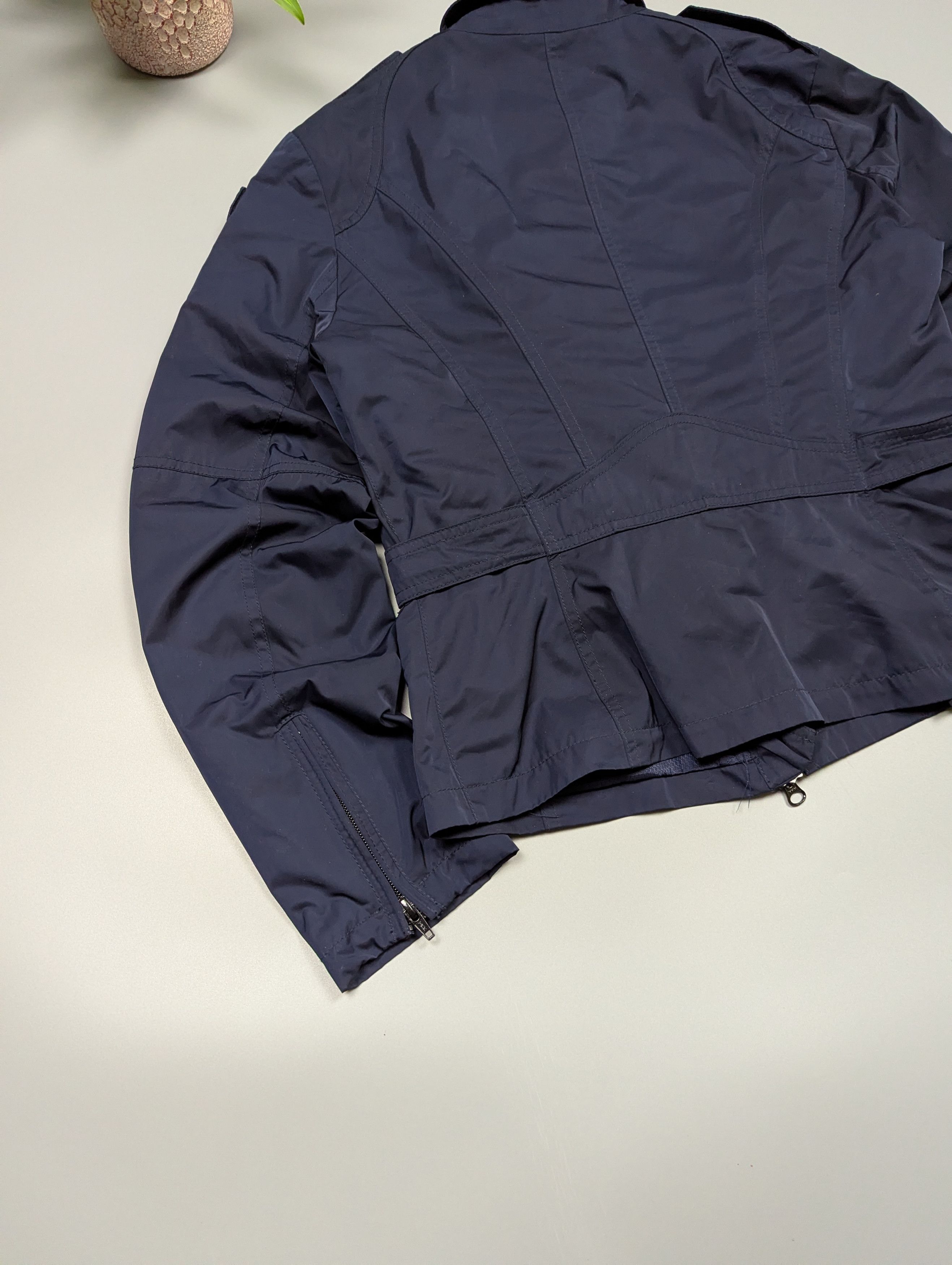 Vintage BLAUER USA Vintage Women Navy Blue Lightweight Belted Jacket Size M / US 6-8 / IT 42-44 - 15 Thumbnail