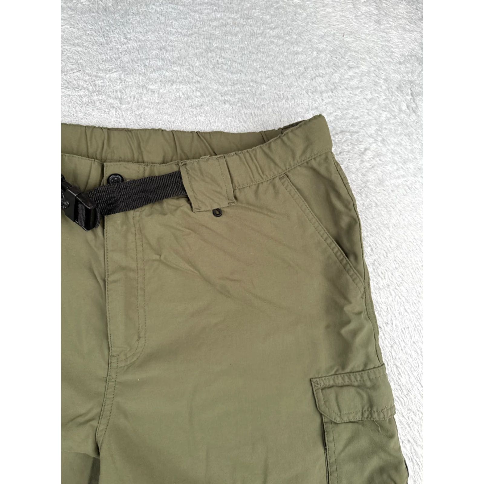 Vintage Boy Scouts Shorts Women Extra Large Green Belted Switchbacks NO LEGS Poly READ Size 40" / US 18 - 5 Thumbnail