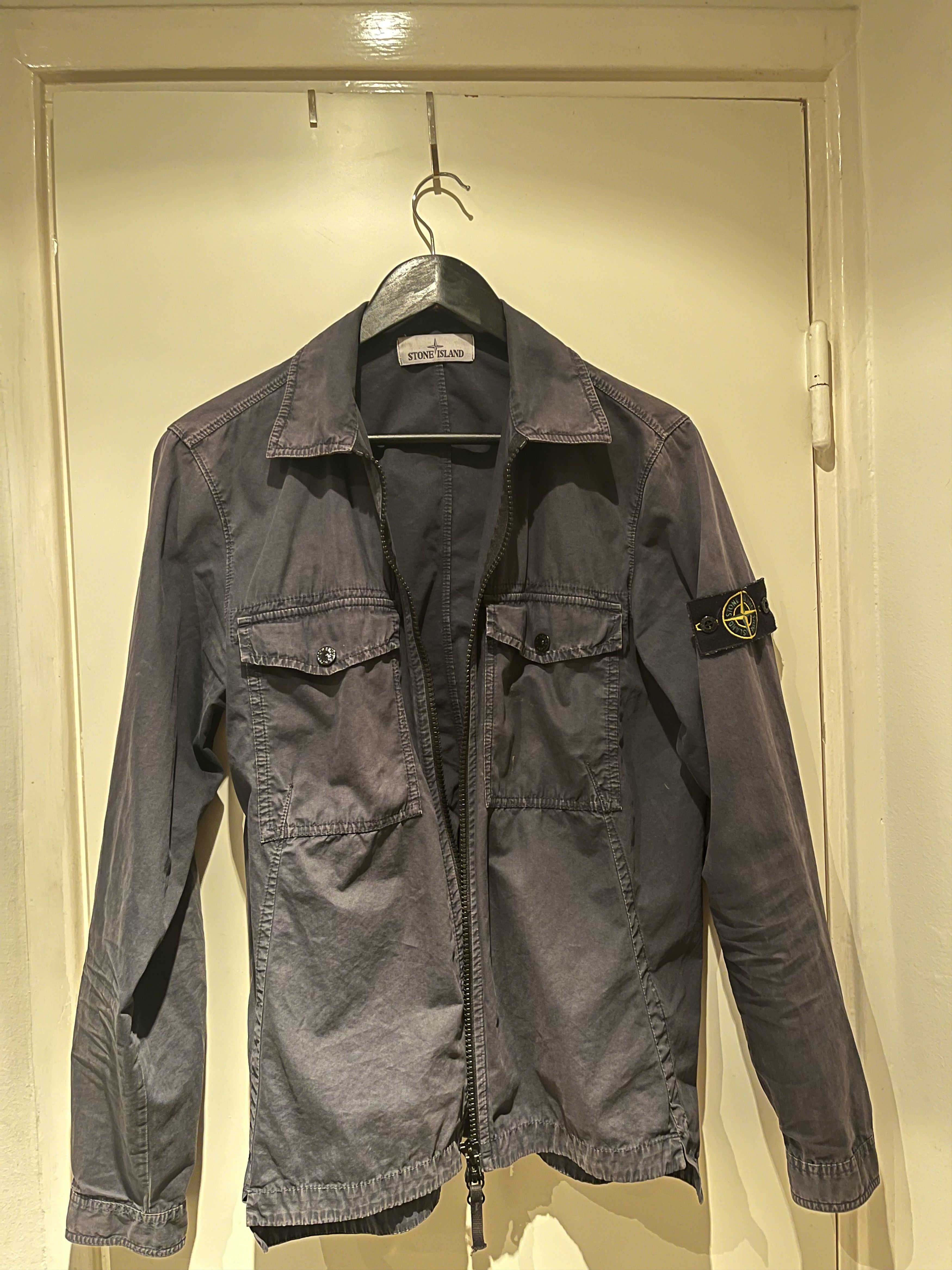 image of Stone Island Overshirt in Navy, Men's (Size Small)