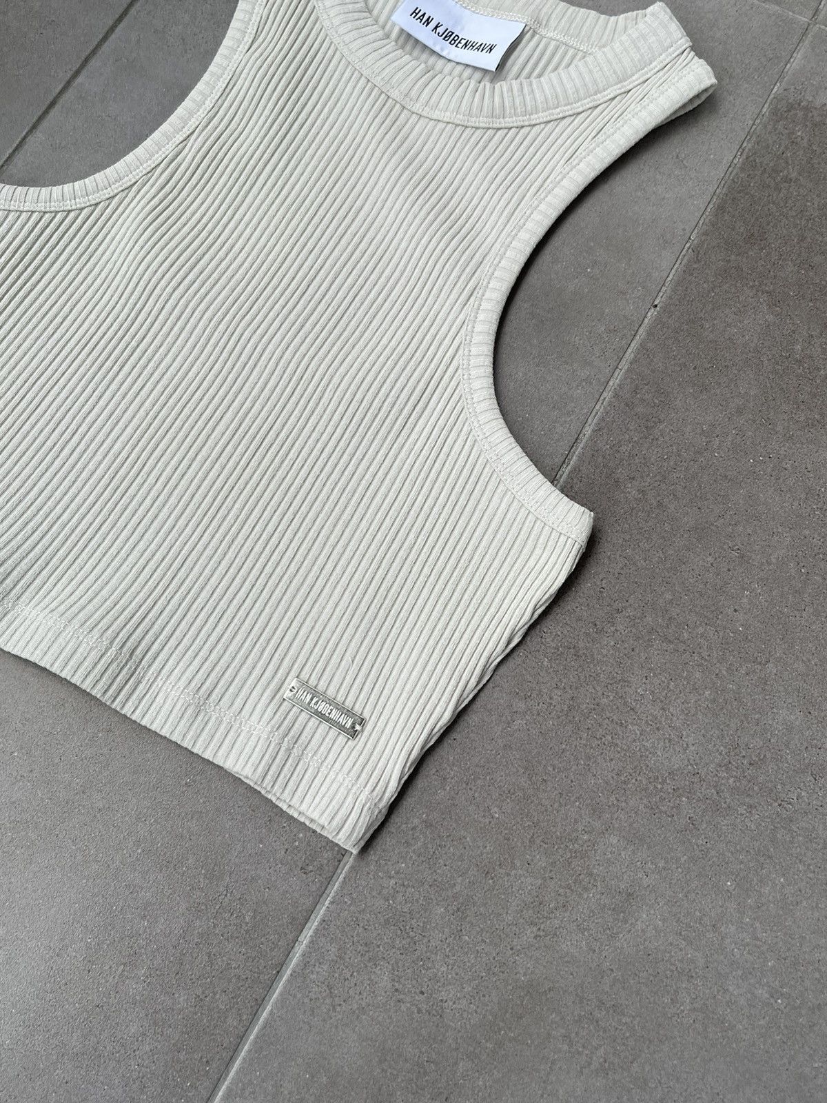 Han Kjobenhavn !DS! SS23 Han Kjobenhavn Light Ribbed Cropped Racer Top Size M / US 6-8 / IT 42-44 - 11 Thumbnail