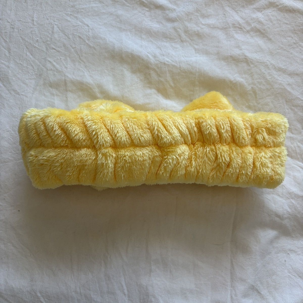Other Yellow fuzzy bow face washing headband Size ONE SIZE - 2 Thumbnail