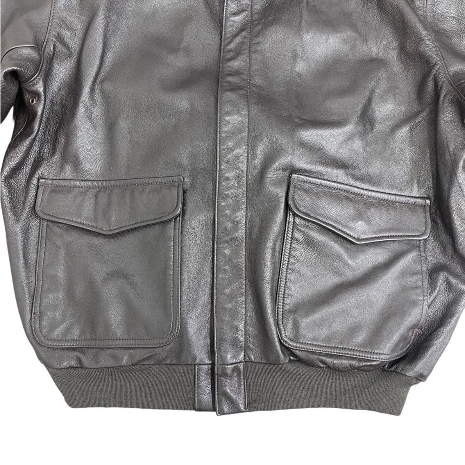 L.L. Bean Vintage LL Bean Goat Skin Leather Jacket Bomber Flight 90’s Size US XL / EU 56 / 4 - 7 Thumbnail